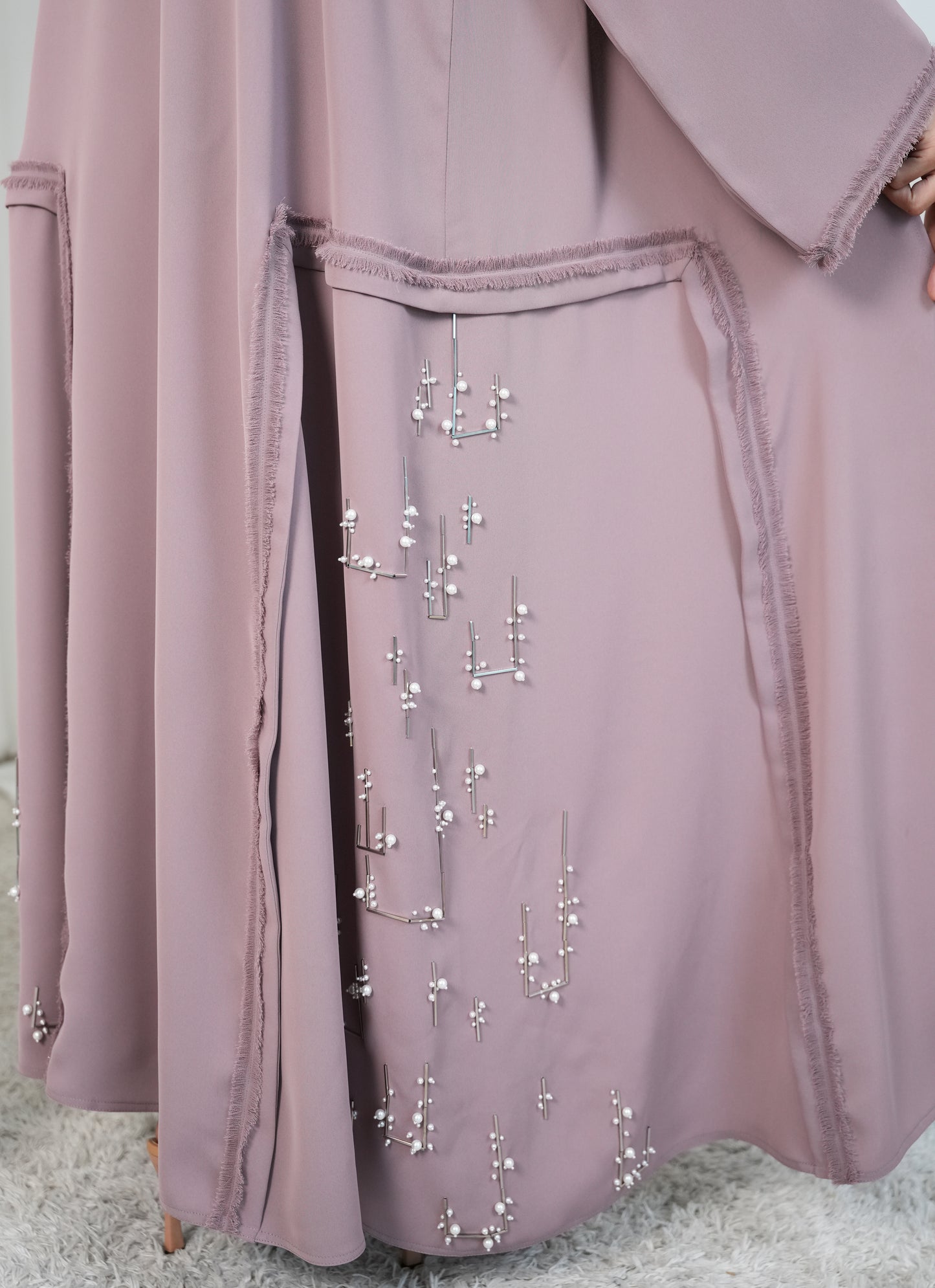 Cool crepe fabric Beads and lulu handwork