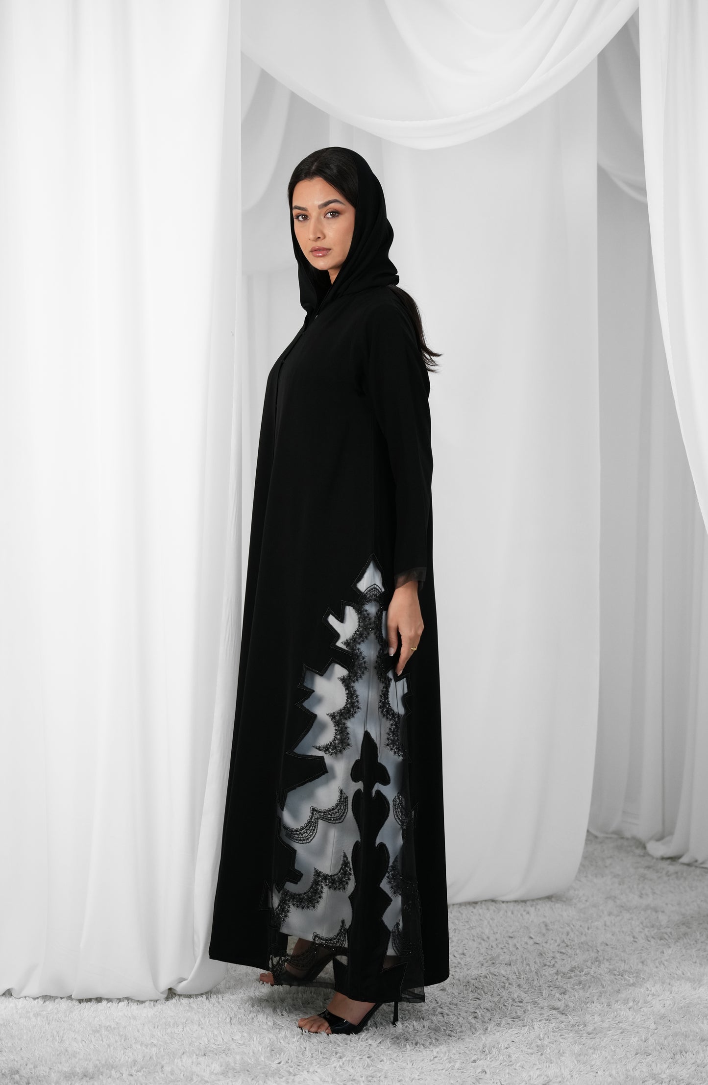 Nada fabric with Toor, lace and handwoork