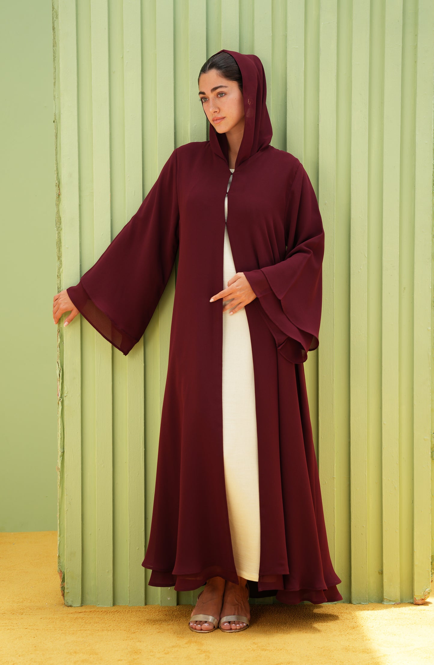 Double royal chiffon abaya