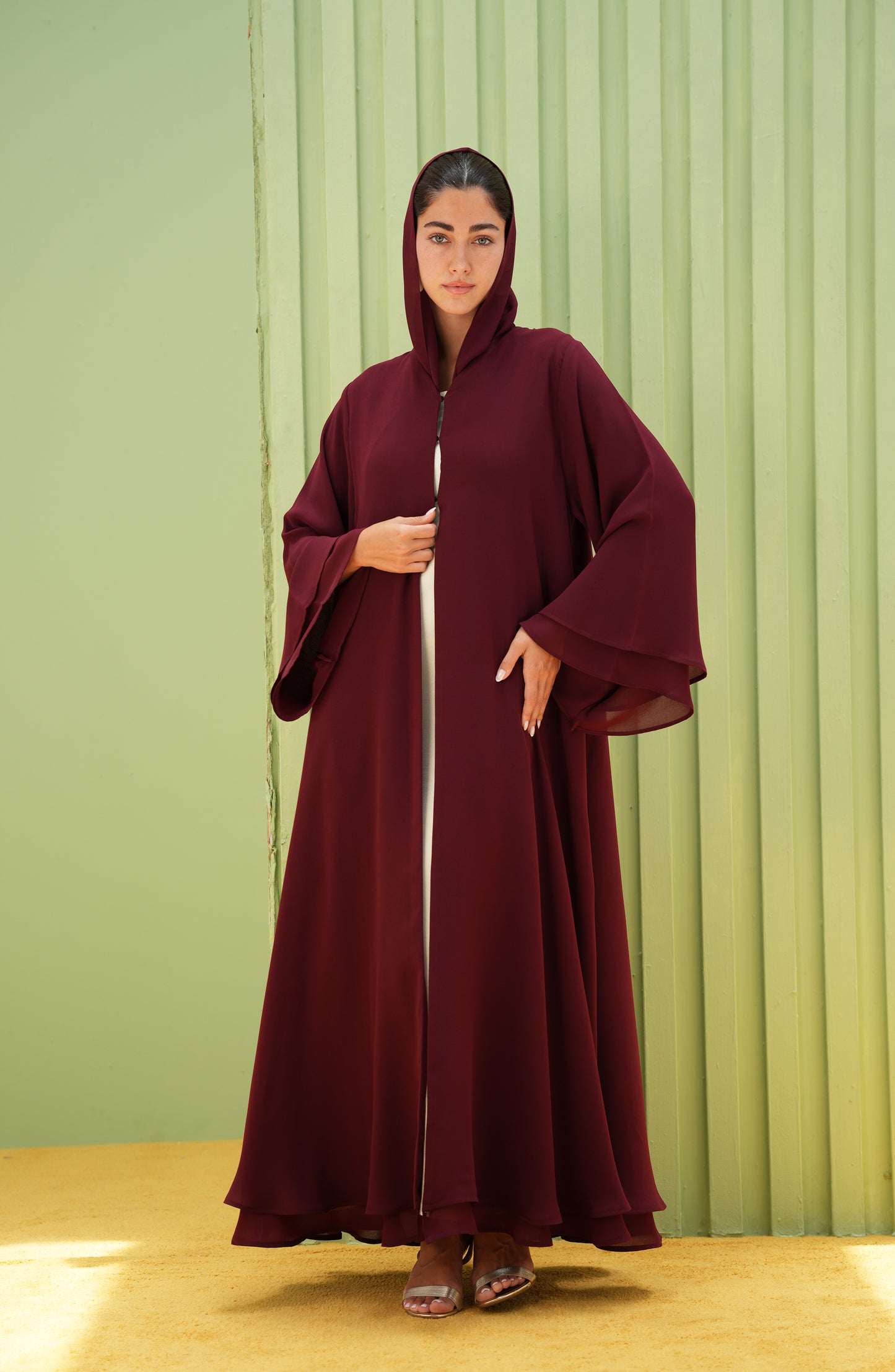 Double royal chiffon abaya