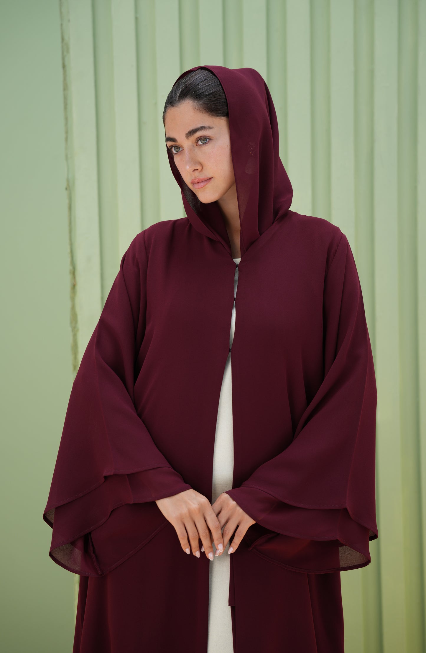 Double royal chiffon abaya