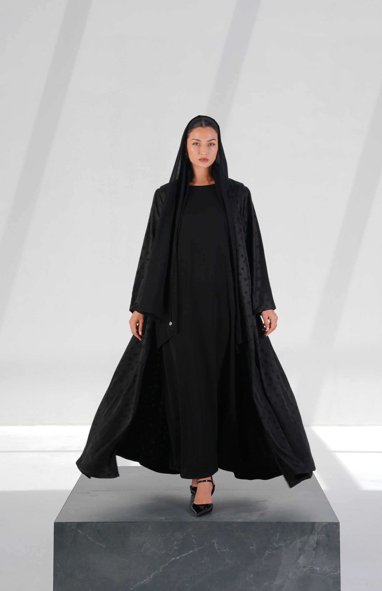 Polka Dot Black with Black Dots