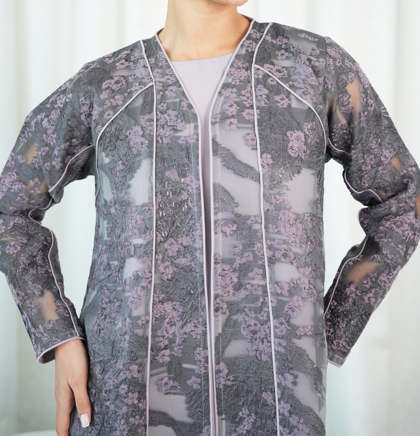 Organza Metallic Abaya