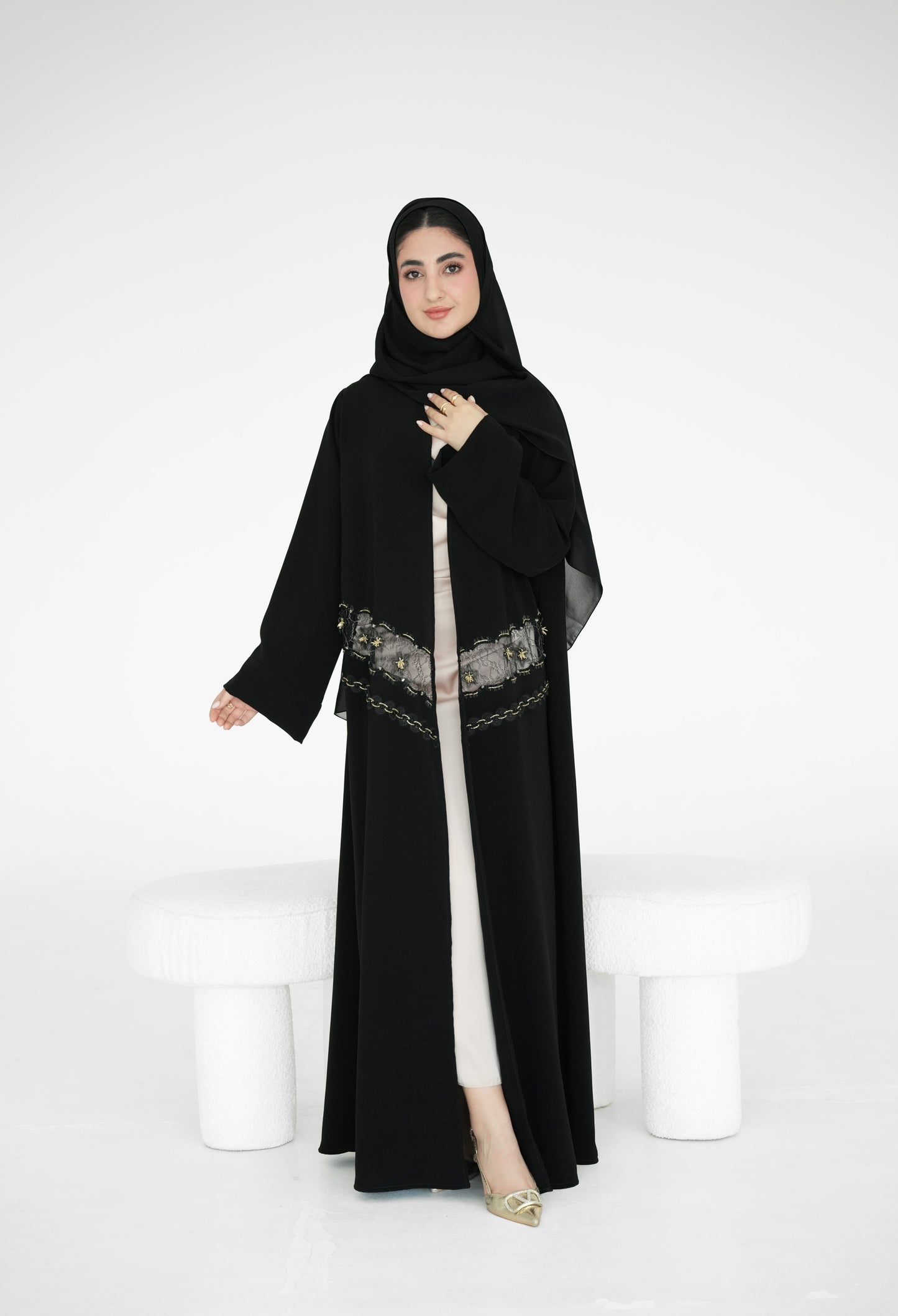 Crepe Lace Abaya