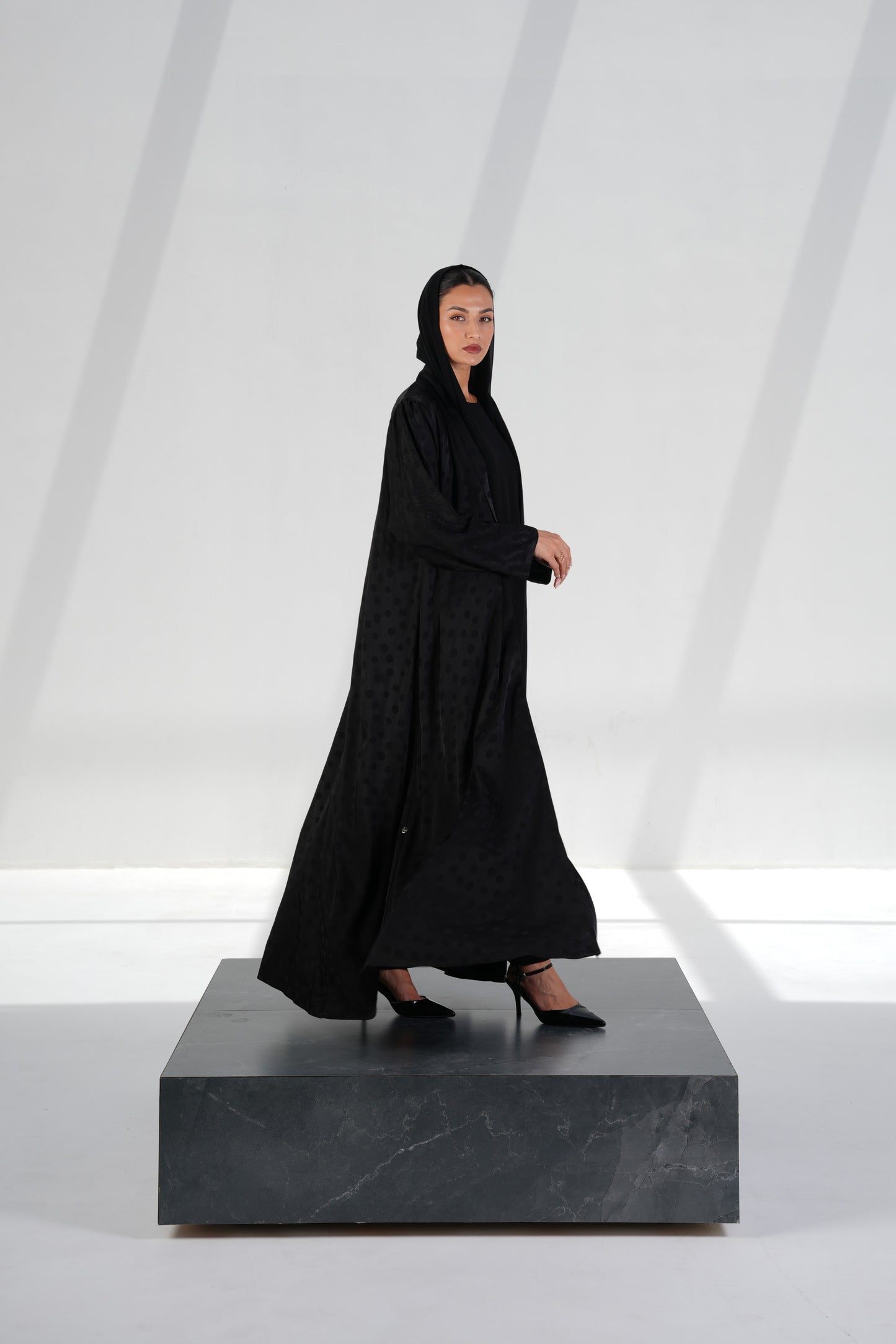 Polka Dot Black with Black Dots