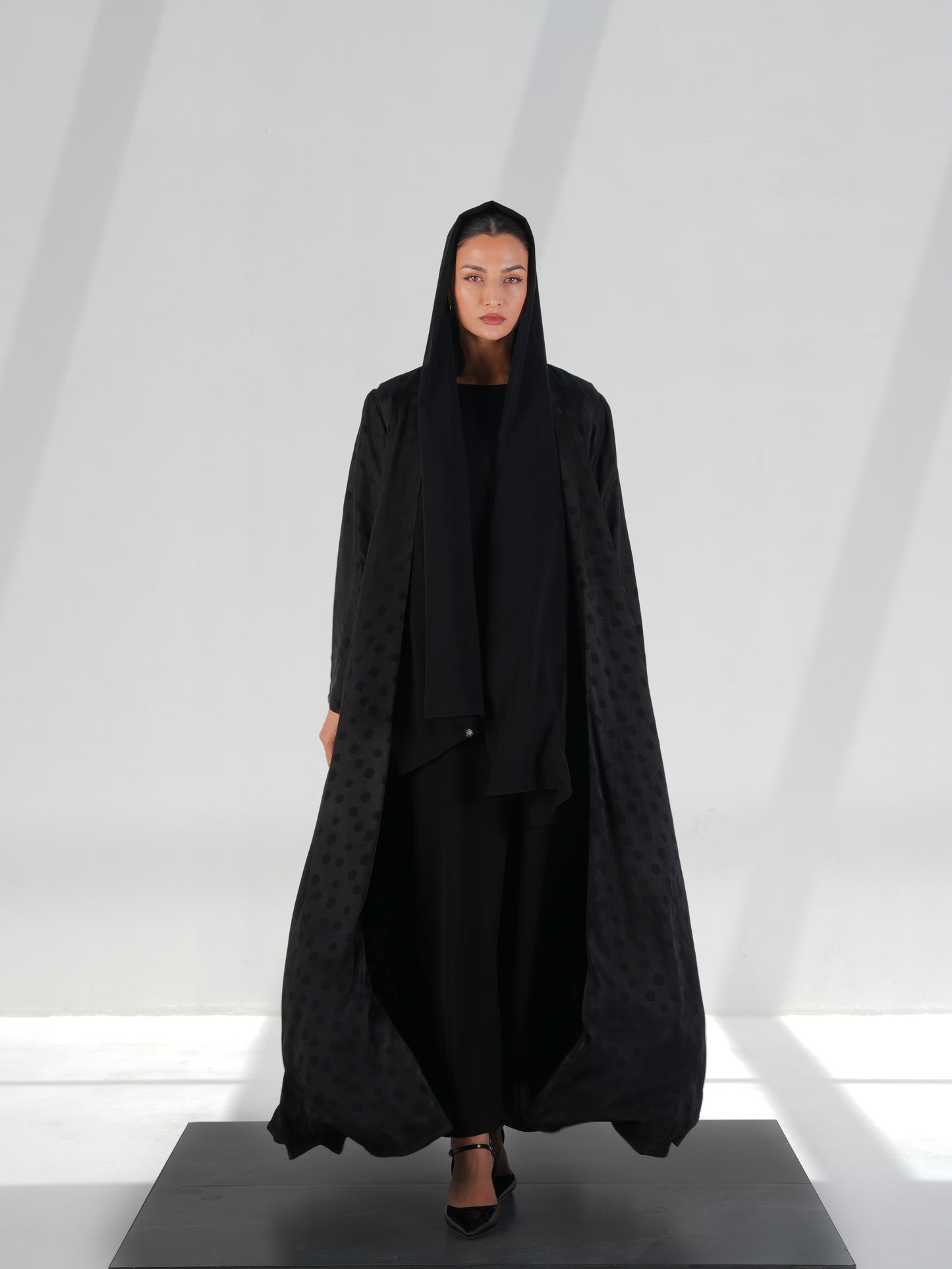 Polka Dot Black with Black Dots