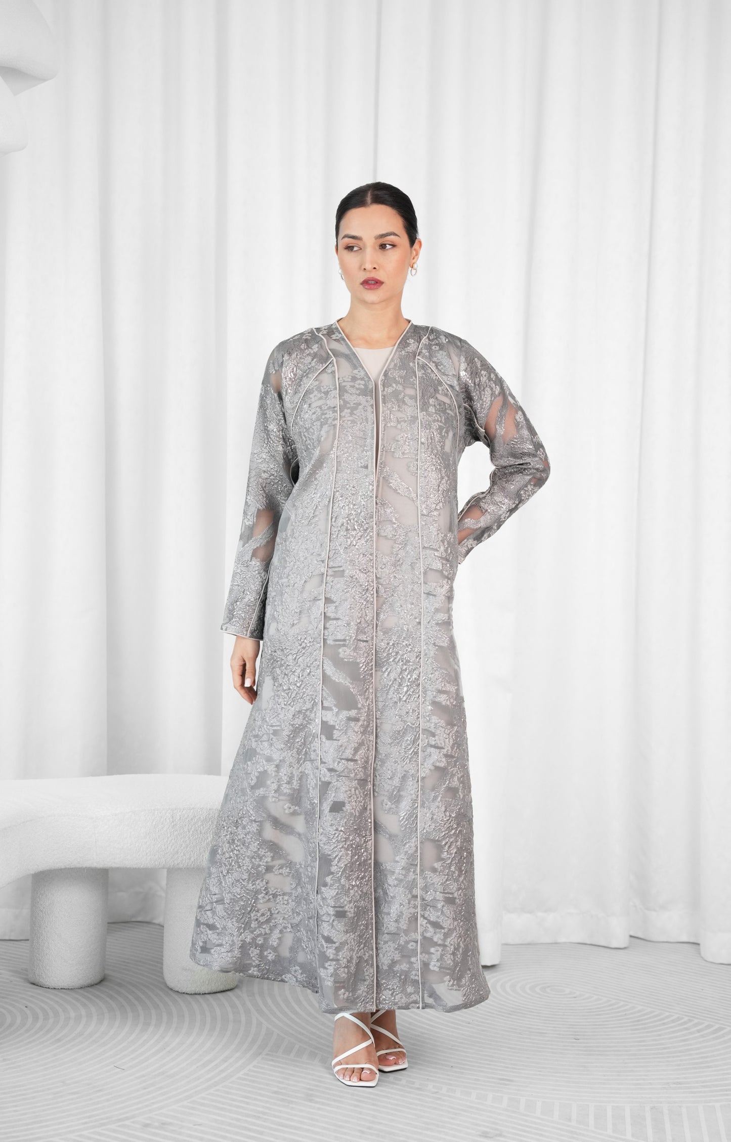 Organza Metallic Abaya