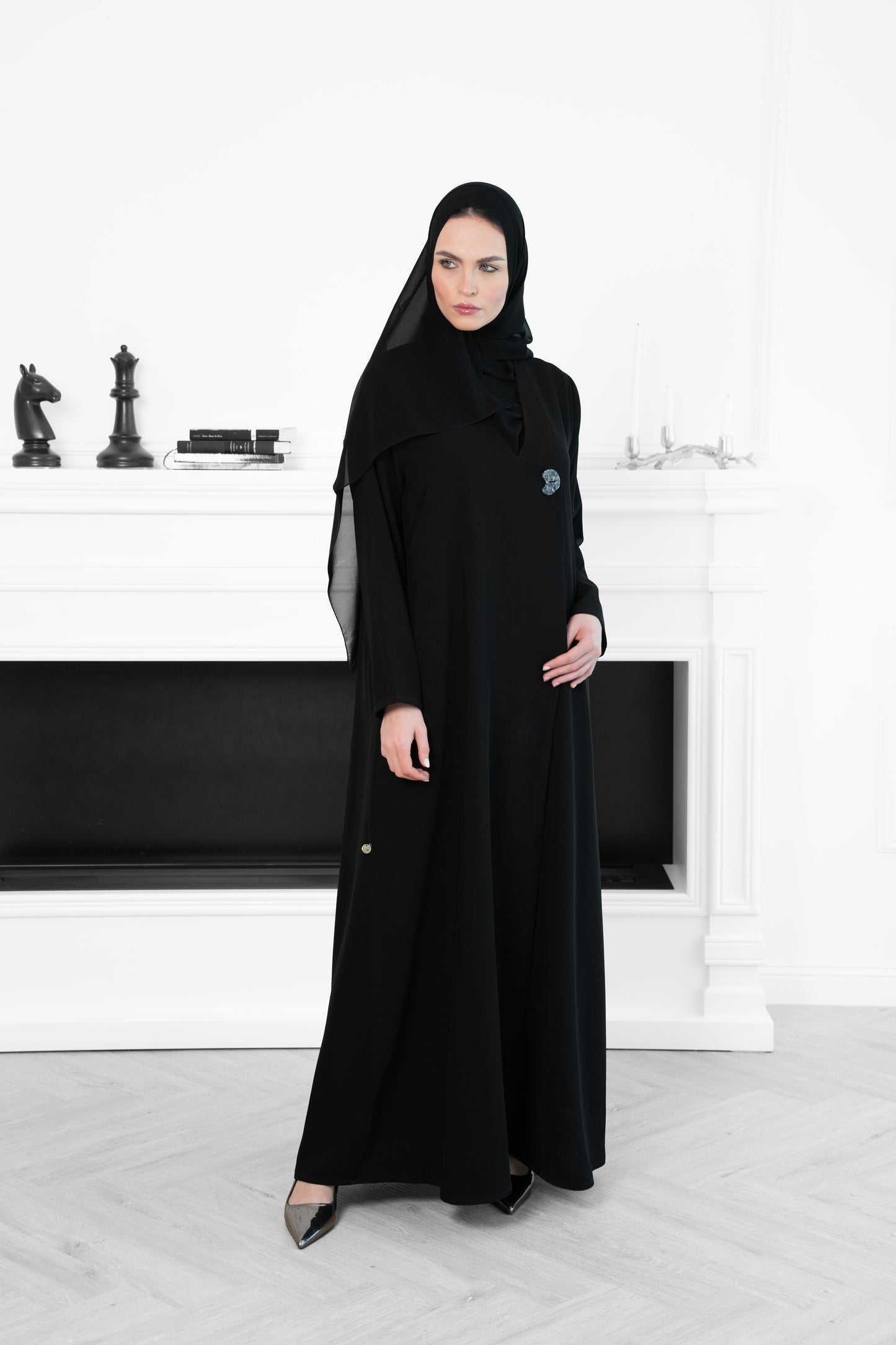 Italian crepe Abaya with a Formal Touch