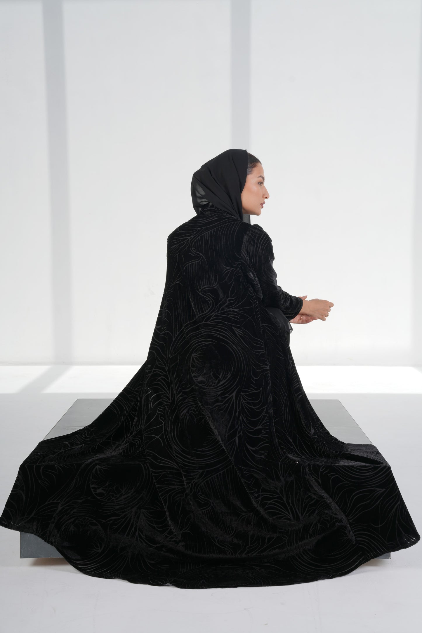 Black Velvet Abaya