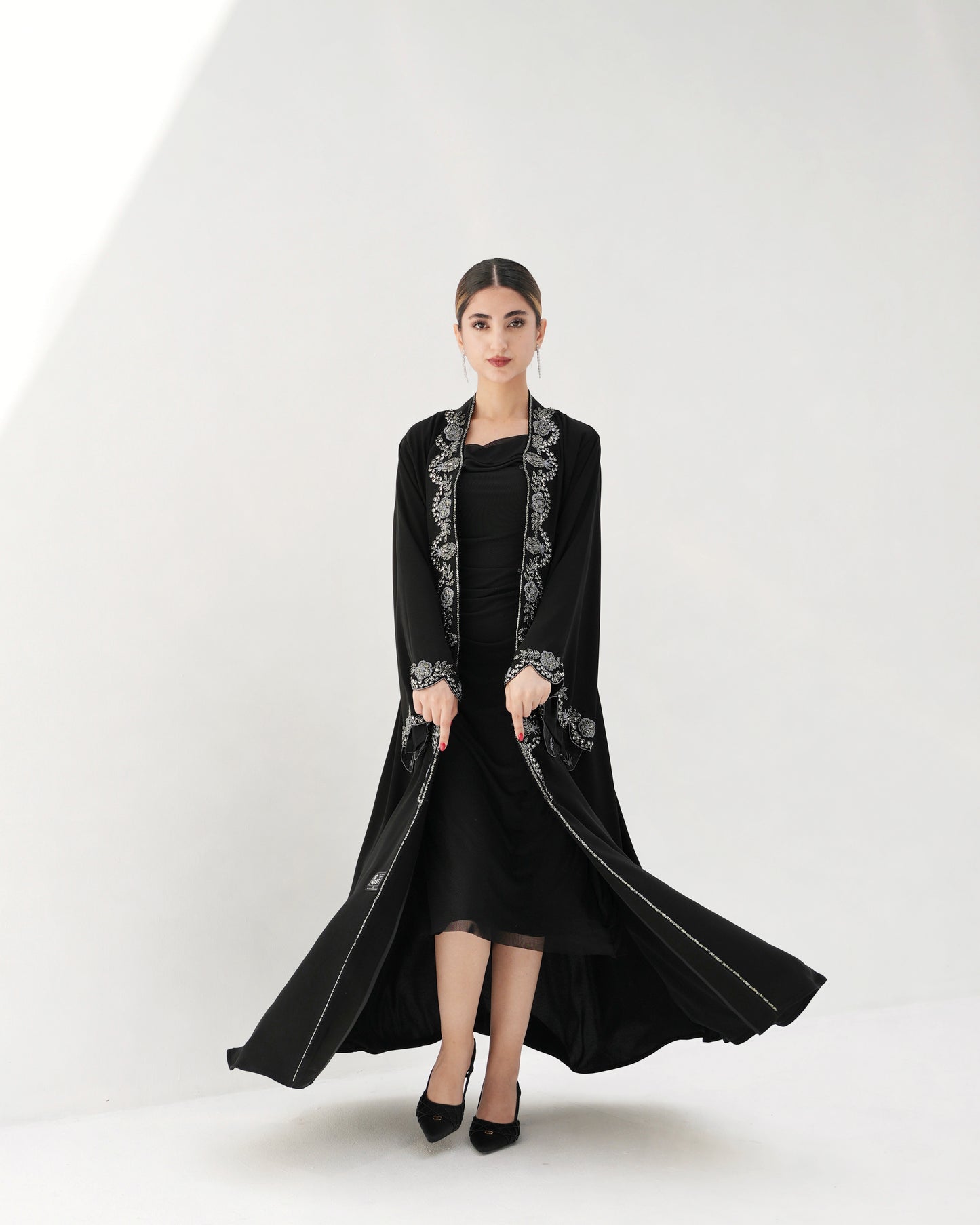 Floral circle Abaya