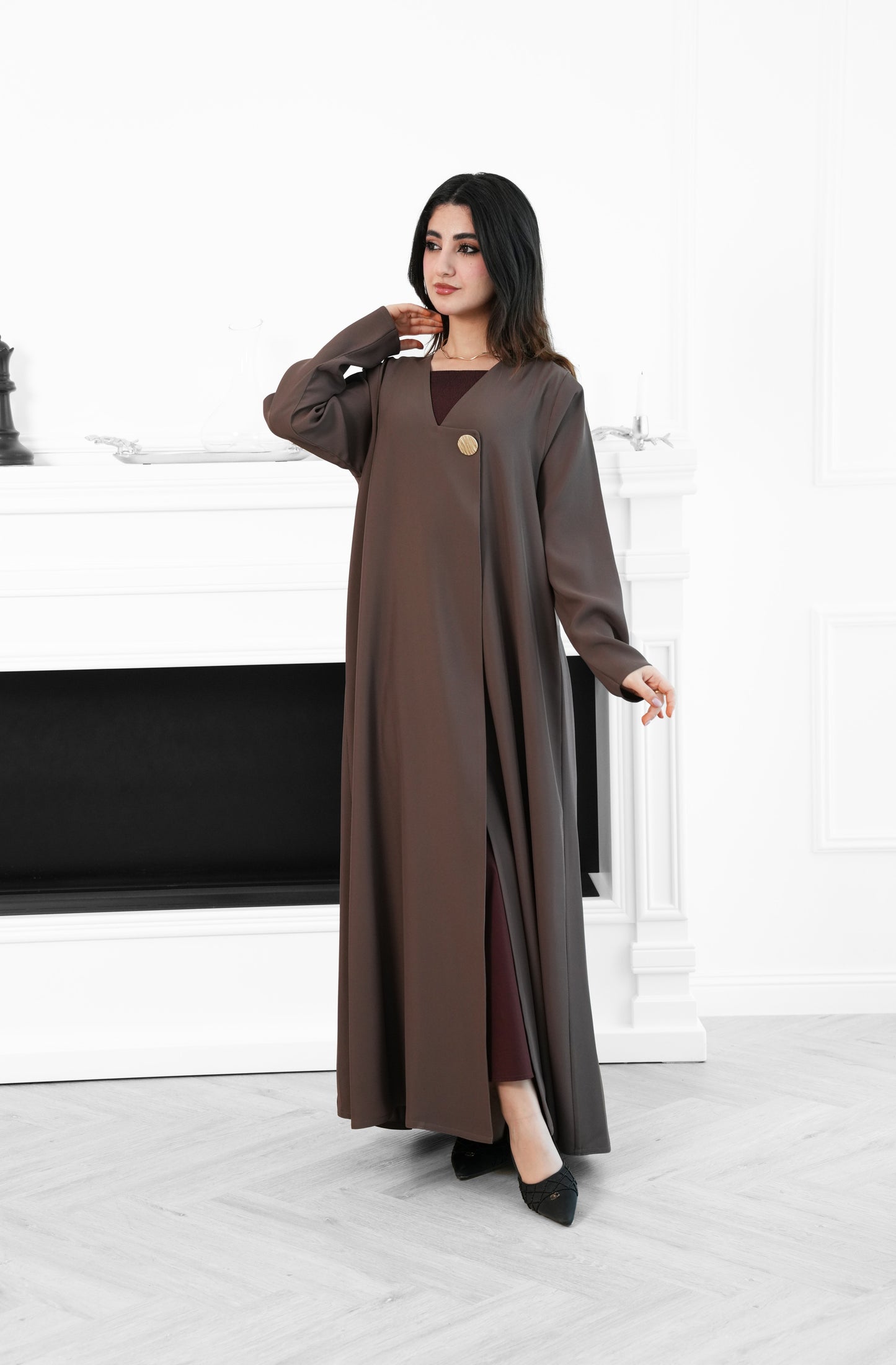 Italian crepe Abaya with a Formal Touch