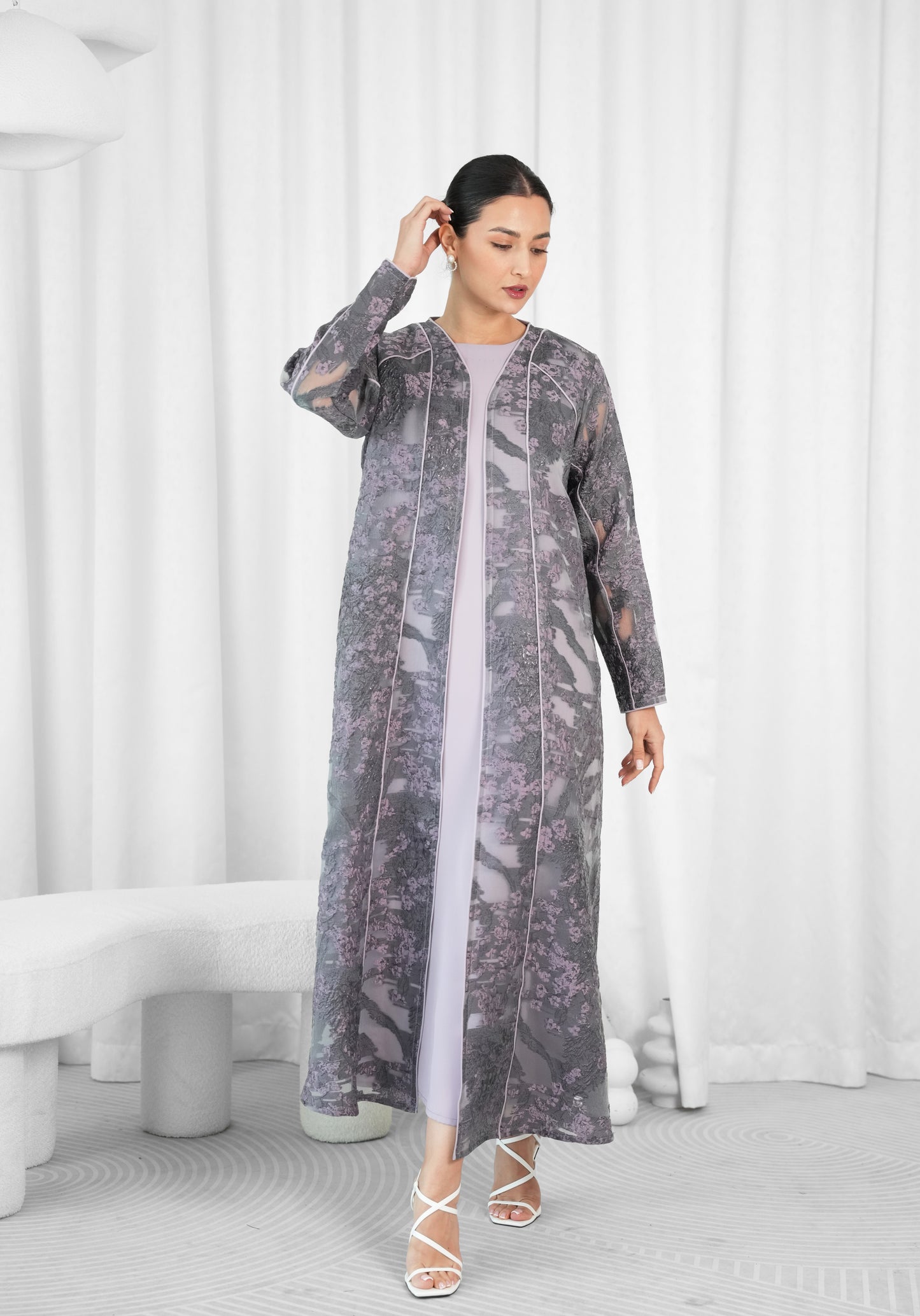 Organza Metallic Abaya