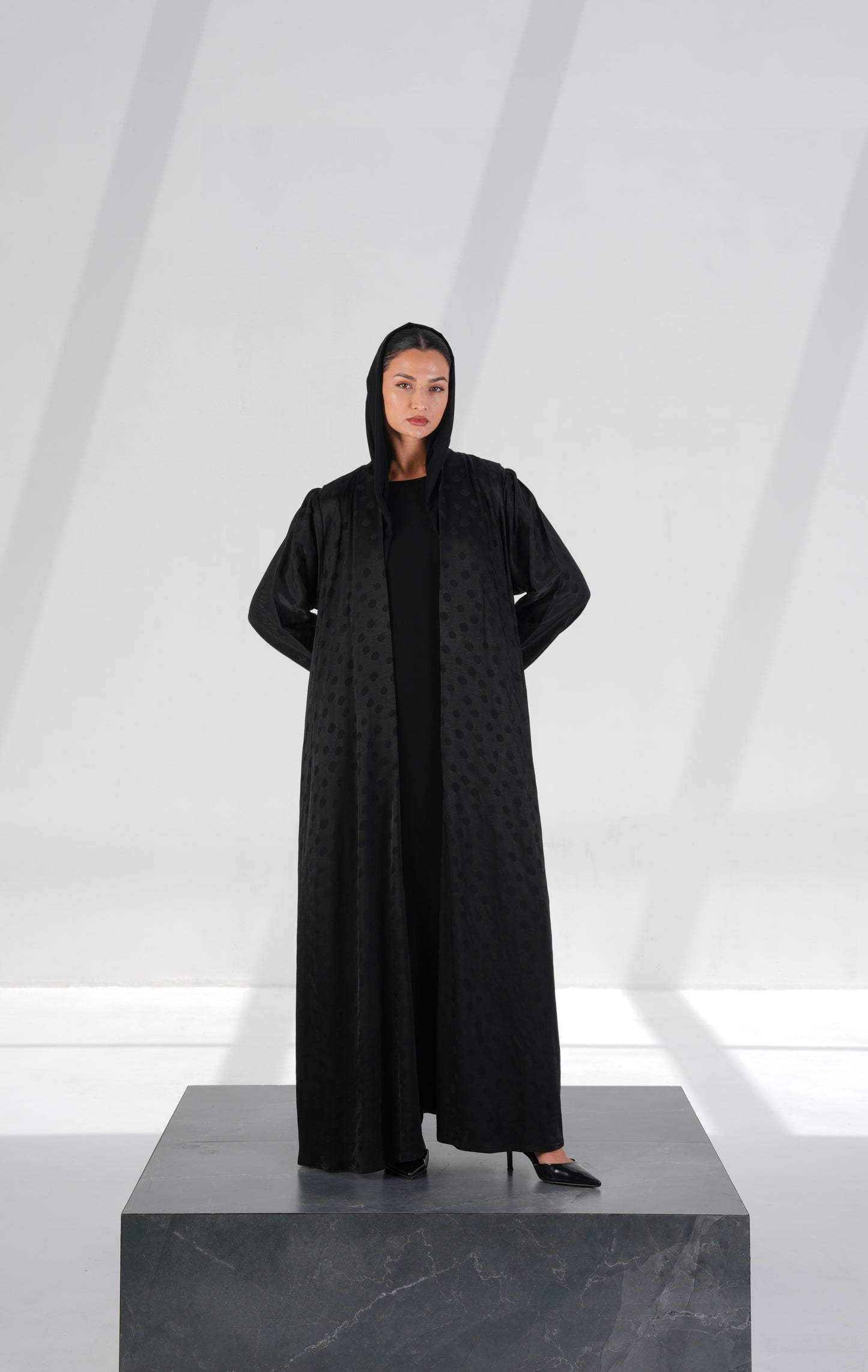 Polka Dot Black with Black Dots