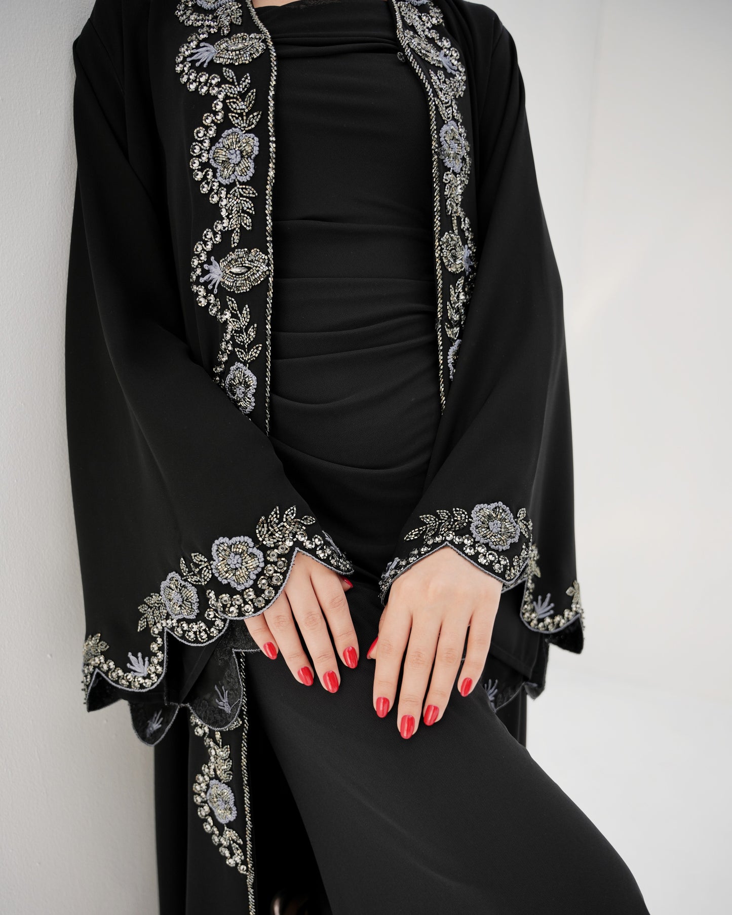 Floral circle Abaya