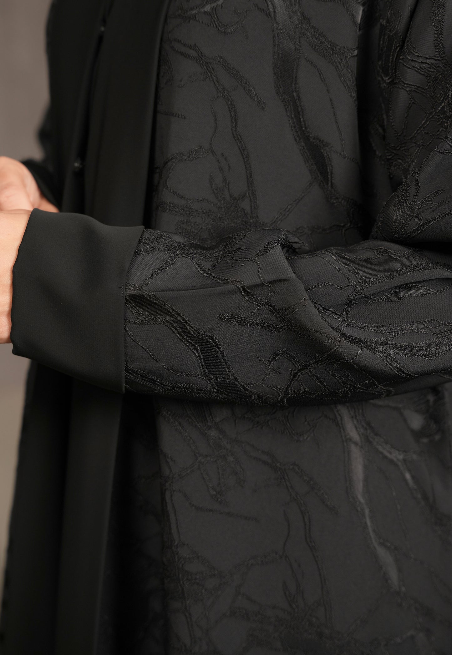 Turkish Jacquard with Nada fabric - Black