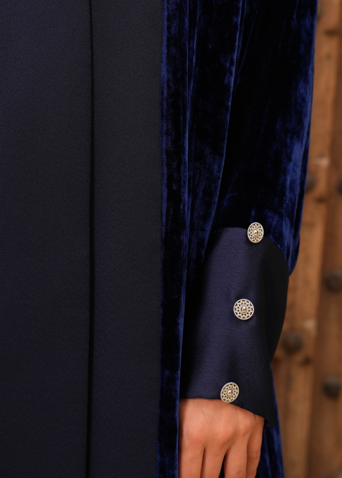 Elegant Velvet silk with Crepe Silk - Colored