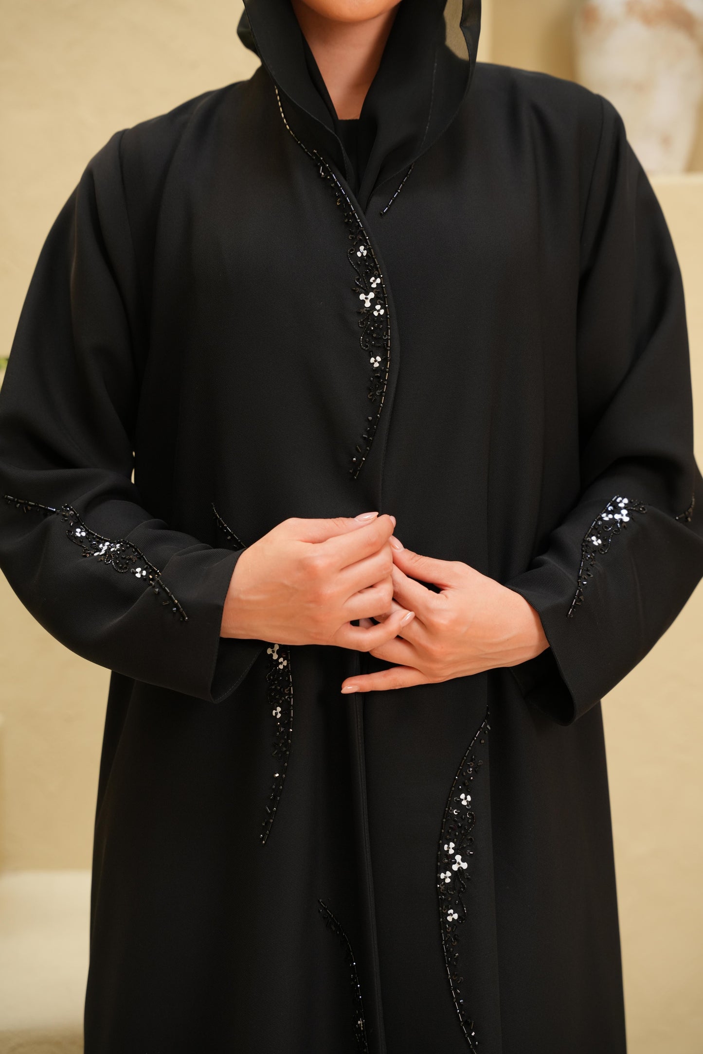 Italian Crepe with handwork Embroidery