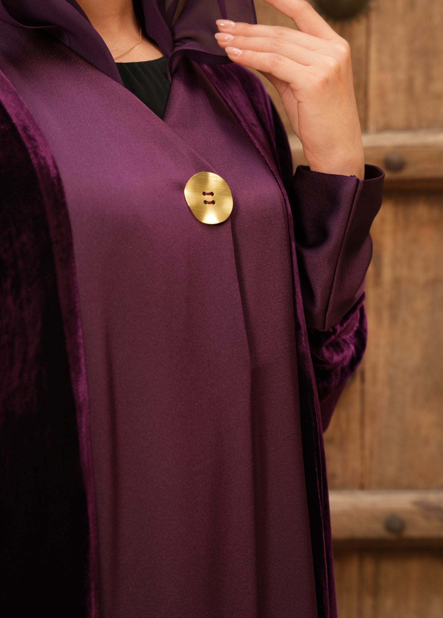 Elegant Velvet silk with Crepe Silk - Colored