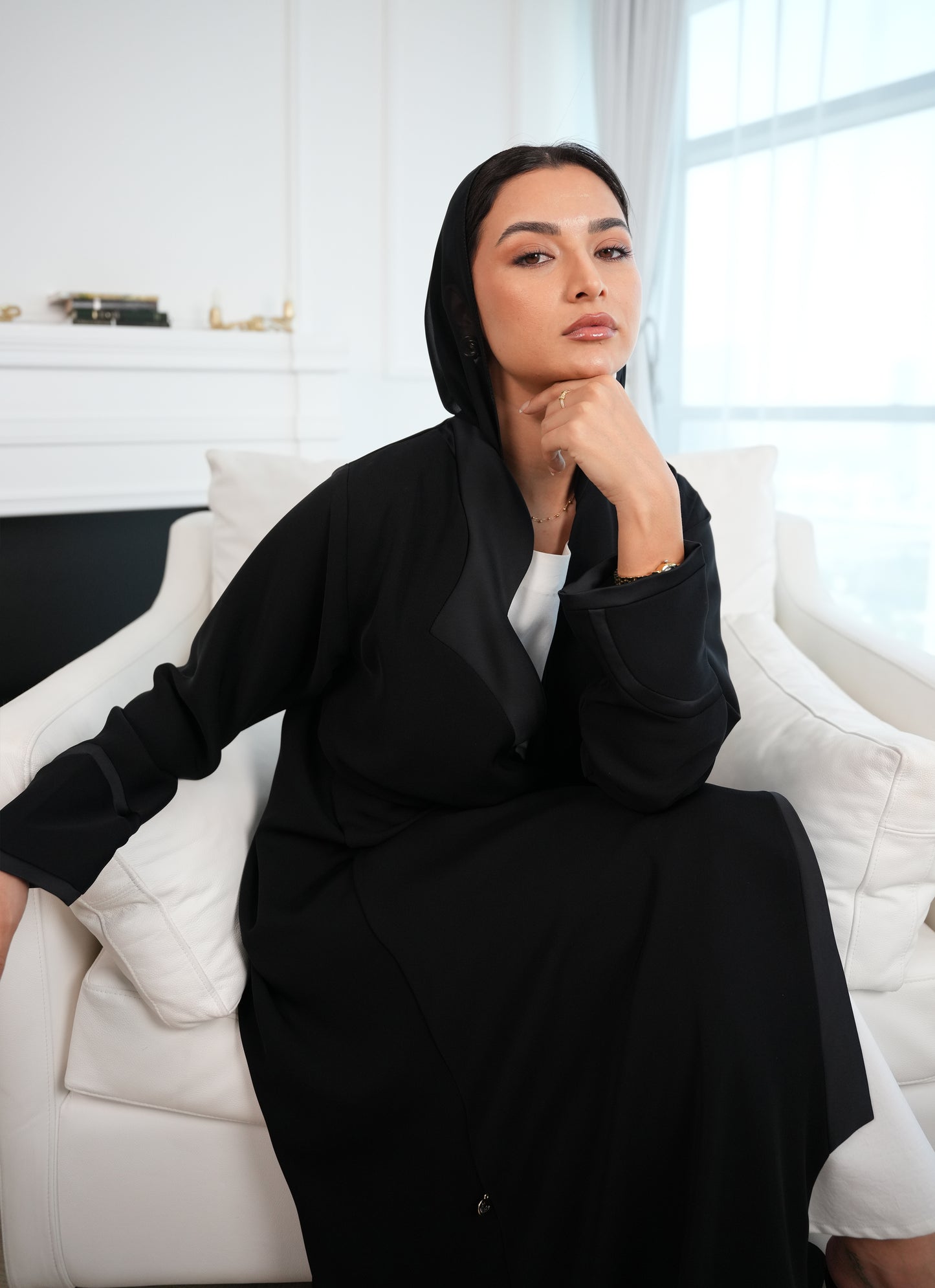 Internet fabric abaya with satan