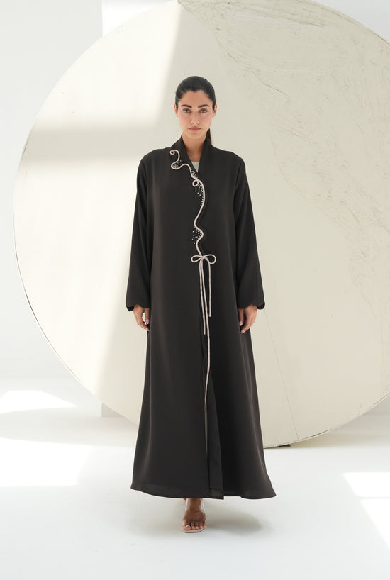 Italian crepe Olive color  Handwork