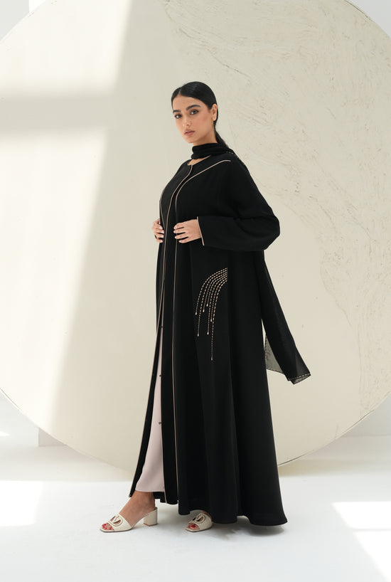 Embroidery abaya and shaila  Victory fabric