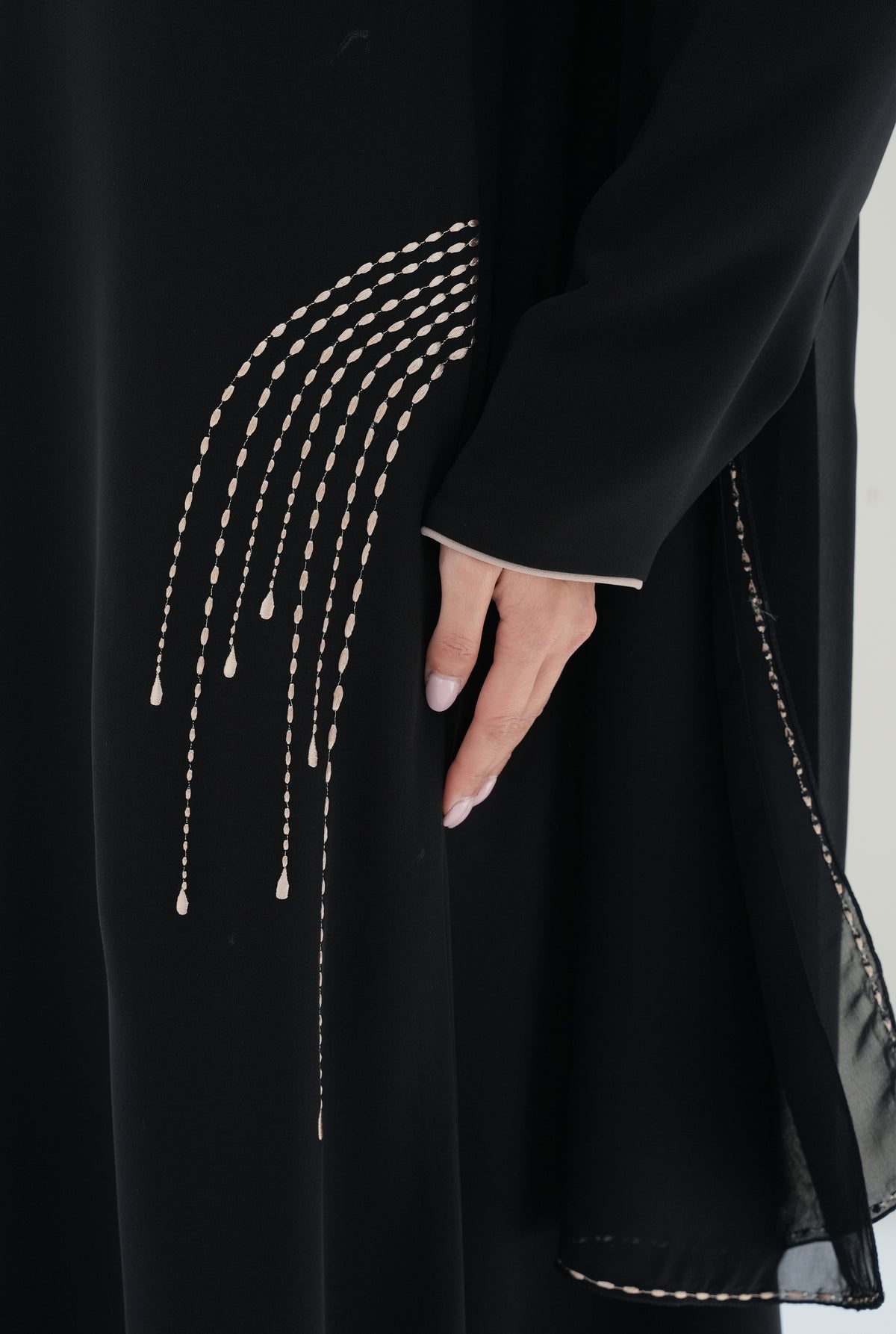 Embroidery abaya and shaila  Victory fabric