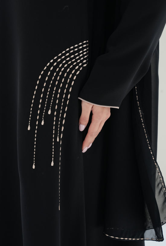 Embroidery abaya and shaila  Victory fabric