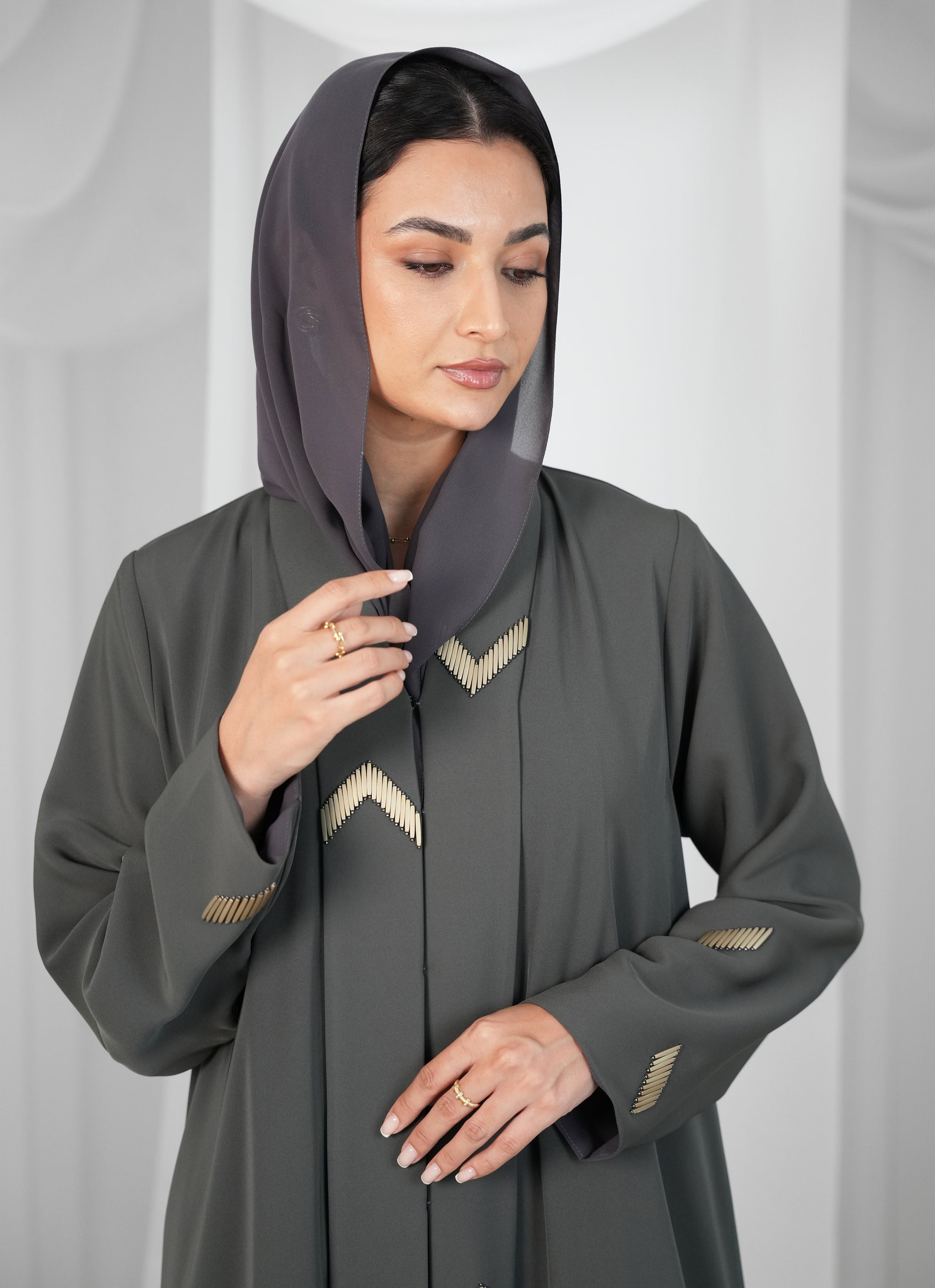Internet Abaya with Beads handwork