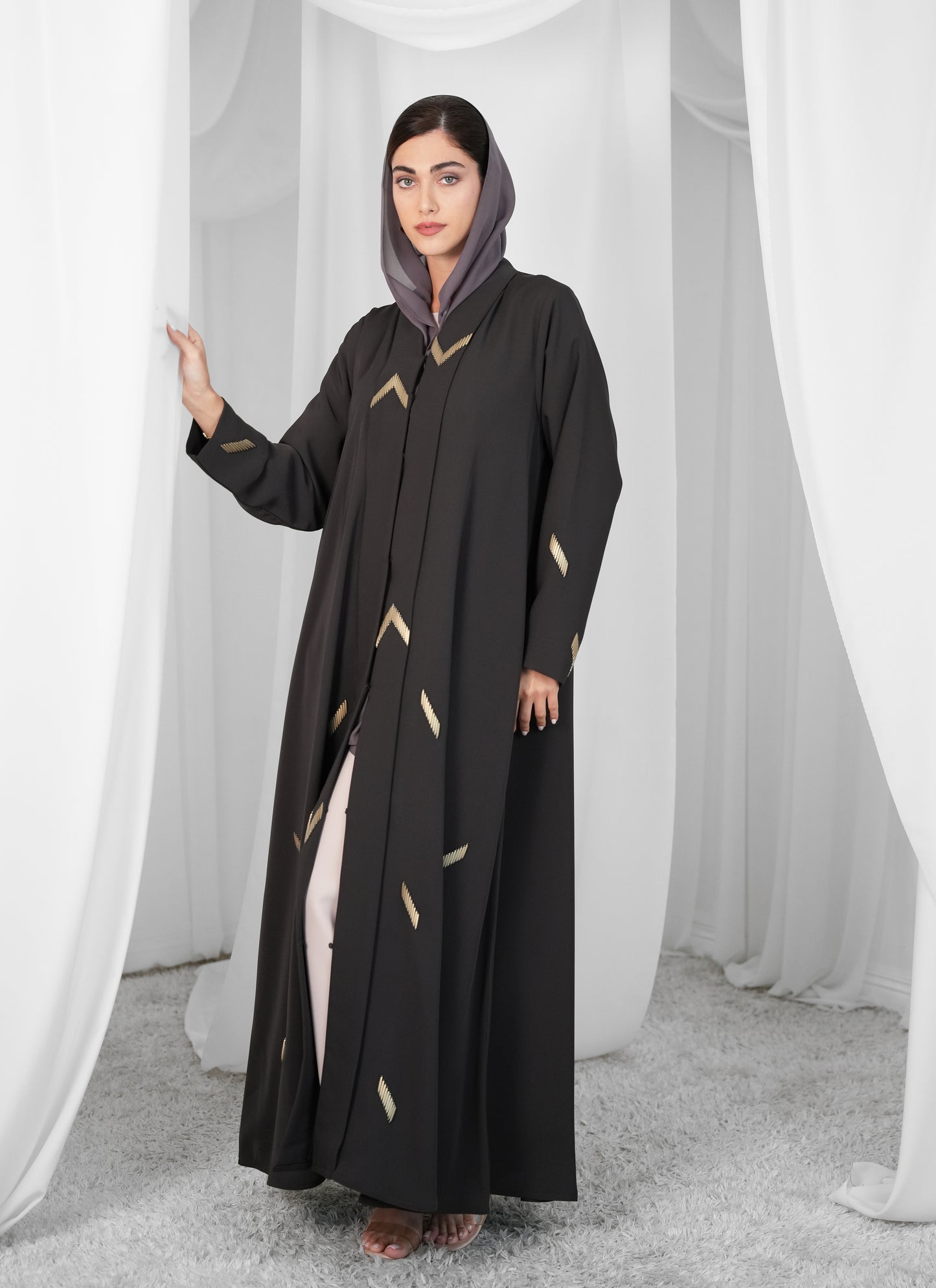 Internet Abaya with Beads handwork