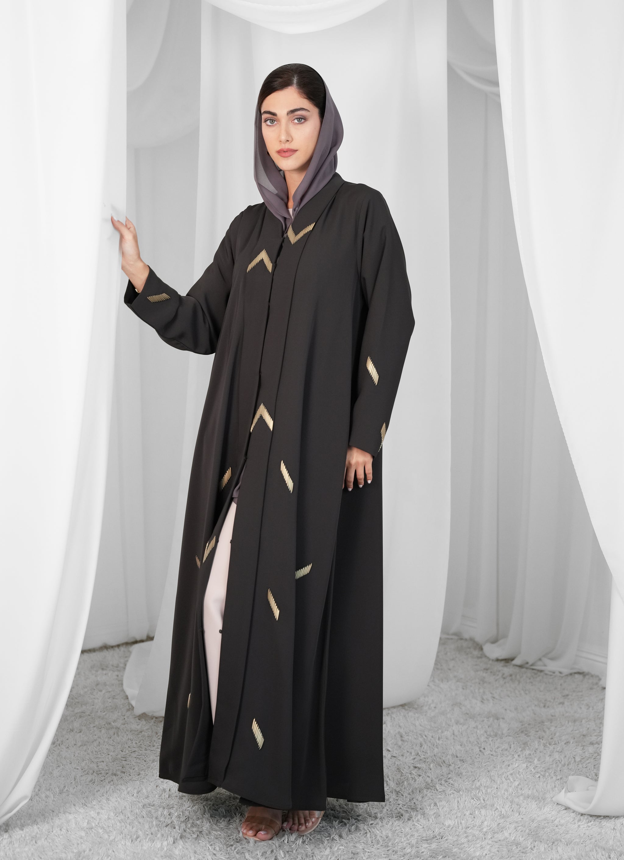 Internet Abaya with Beads handwork
