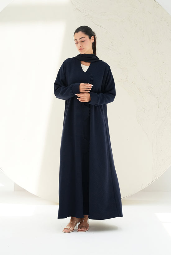 Signature Weave fabric  In navy blue