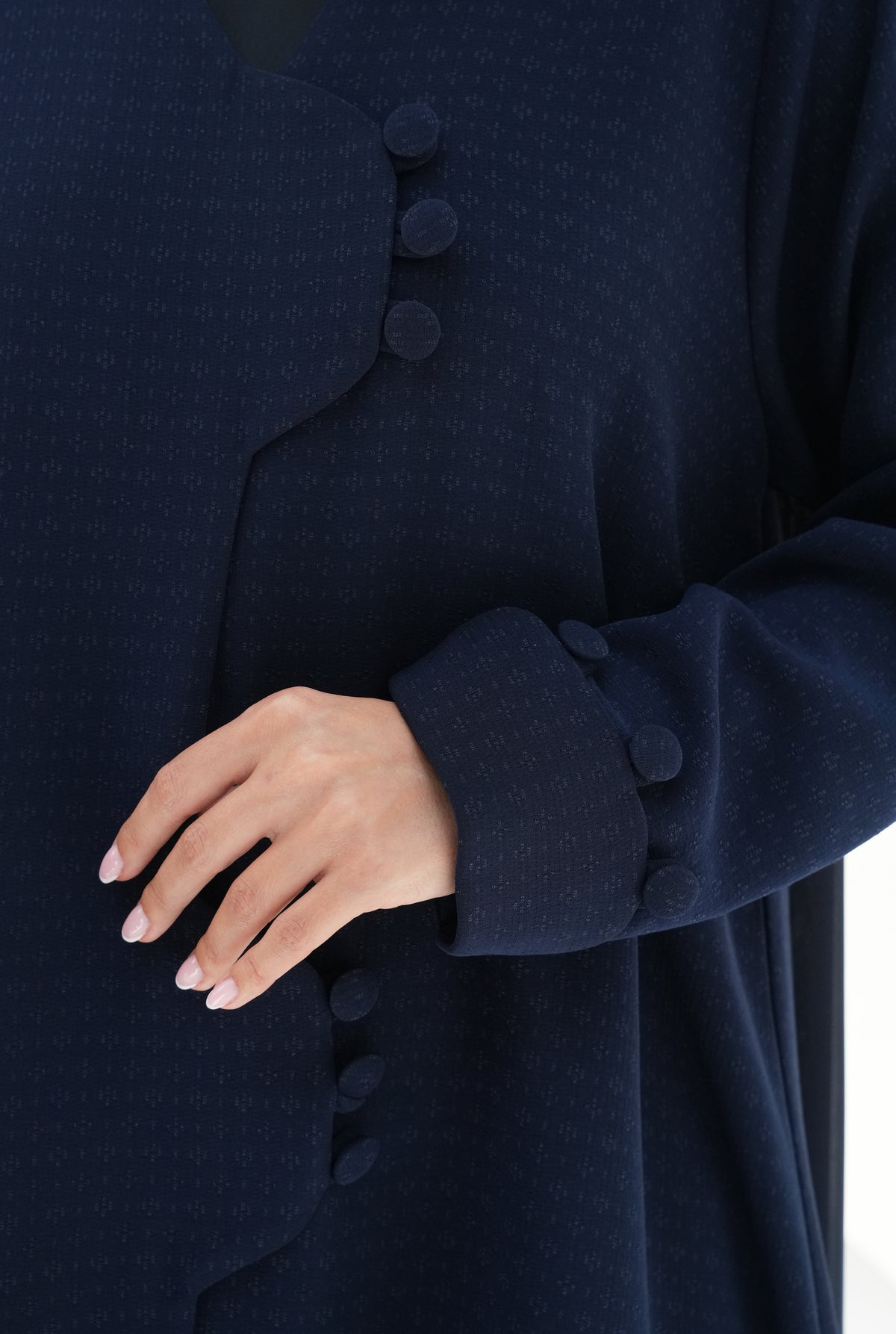 Signature Weave fabric  In navy blue