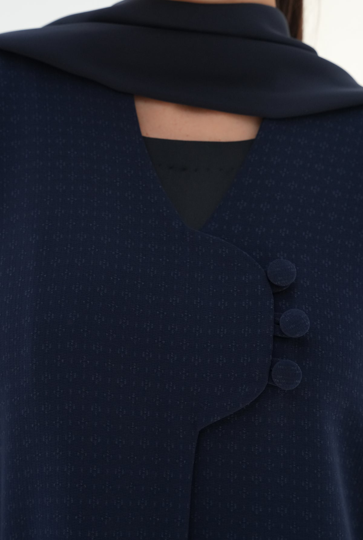 Signature Weave fabric  In navy blue