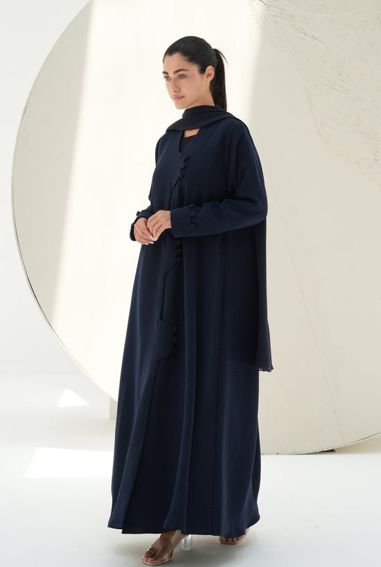 Signature Weave fabric  In navy blue