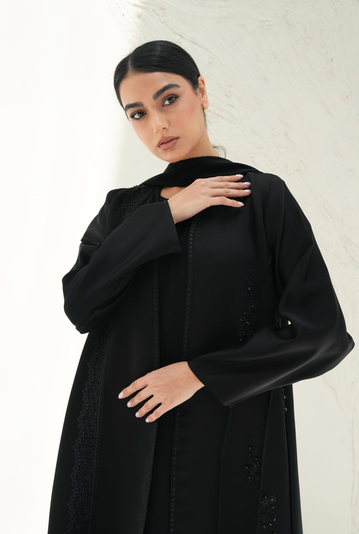 Italian silk crepe Dantil and handwork