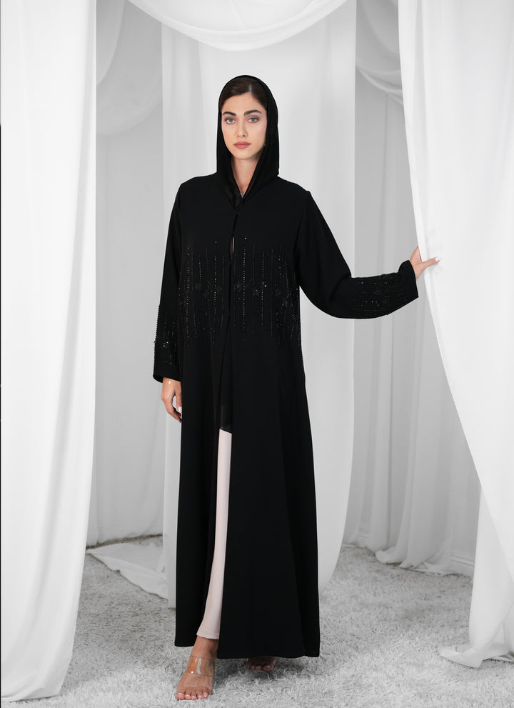 Beads handwork, Internet fabric Abaya