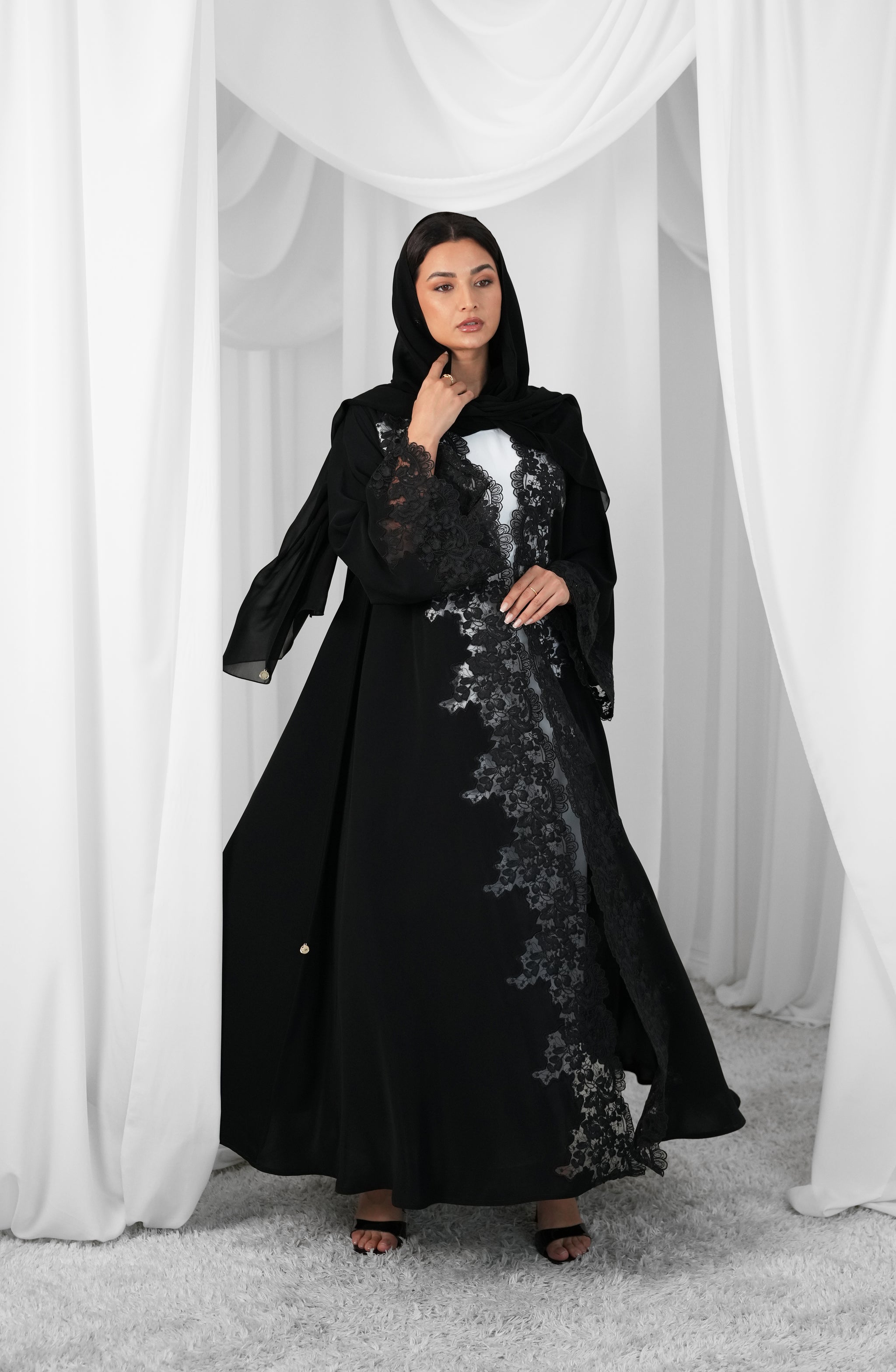 Nada fabric  Lace style/ klosh cutting