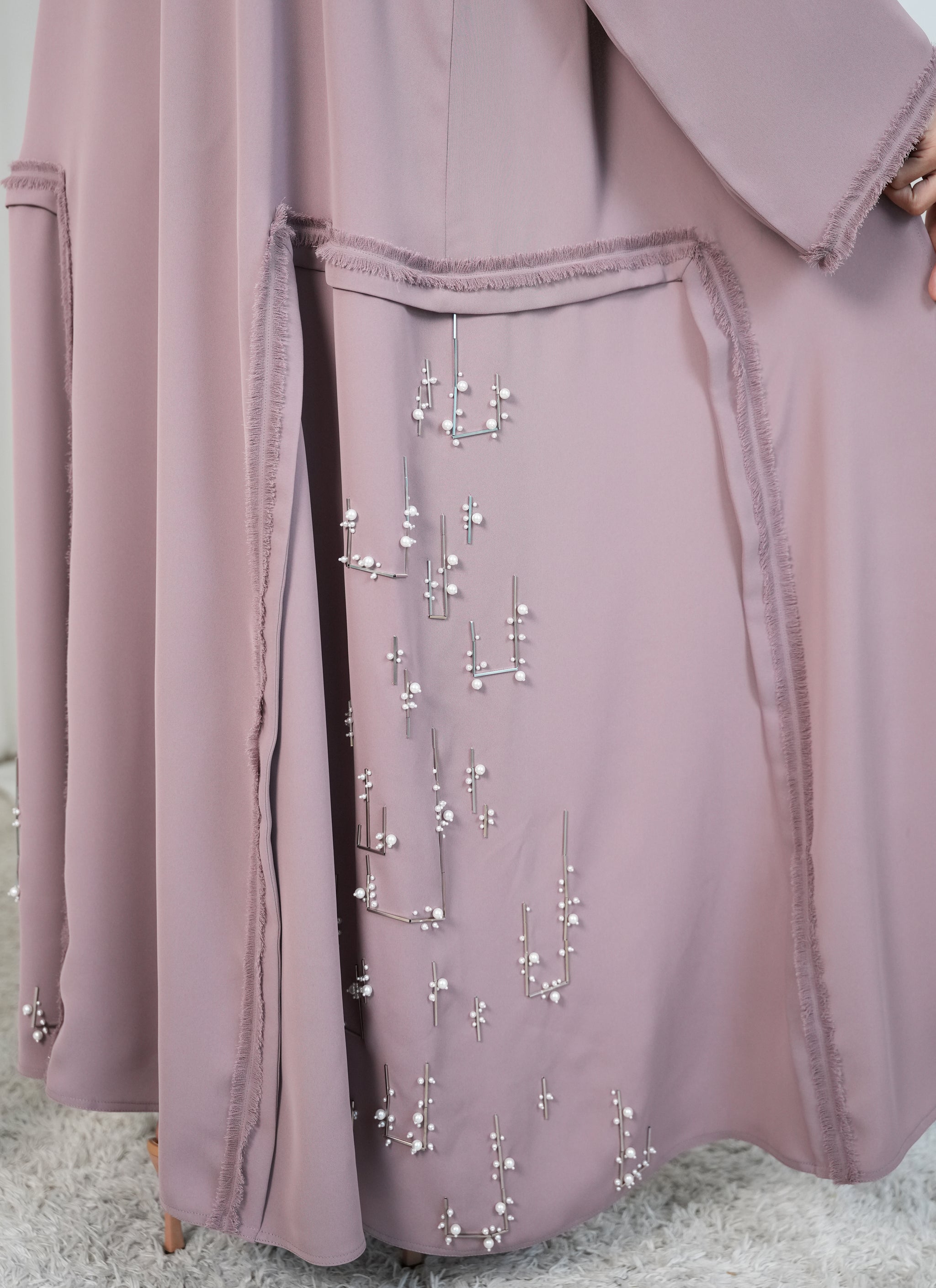 Cool crepe fabric  Beads and  lulu handwork