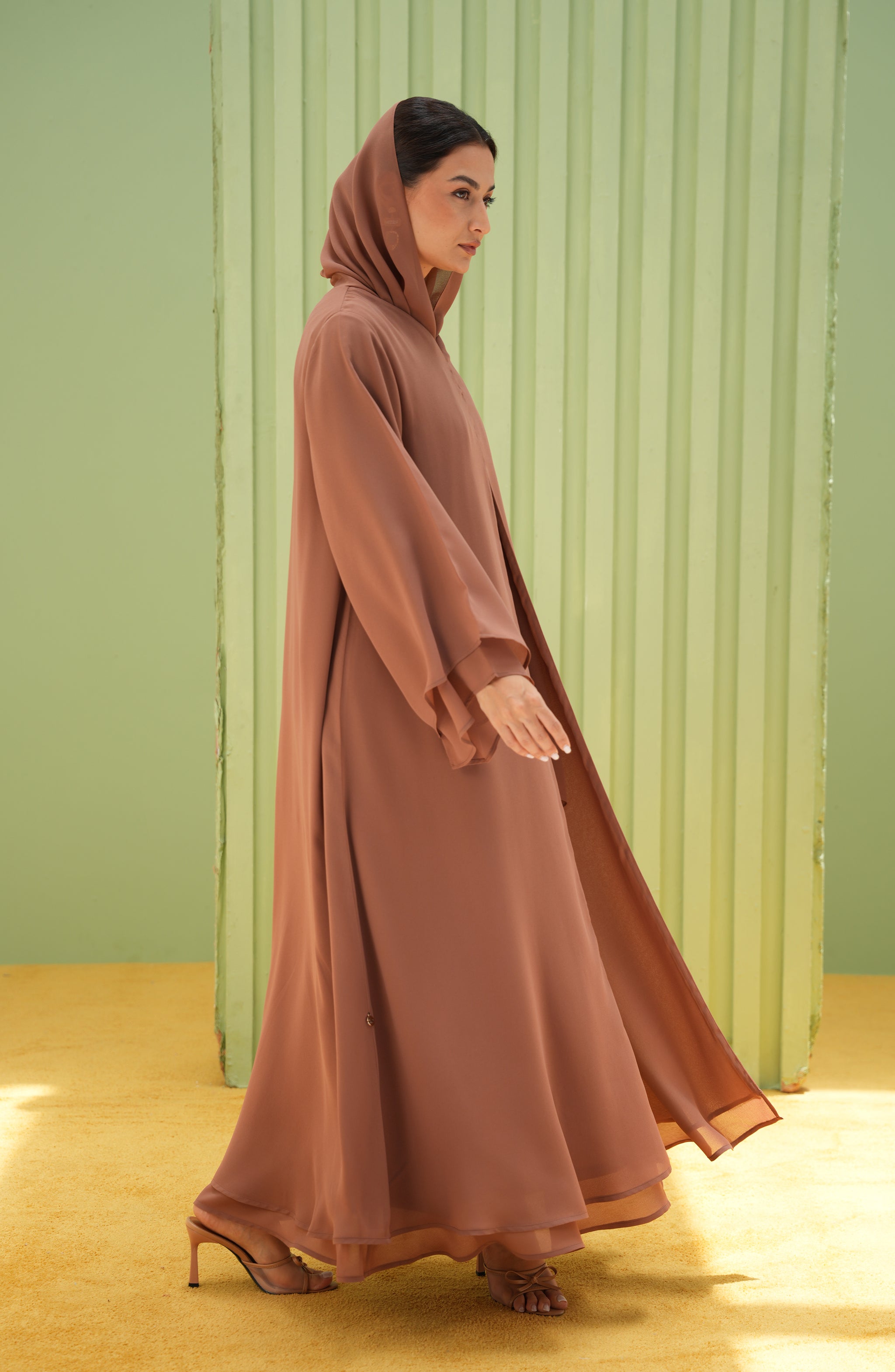 Double royal chiffon abaya