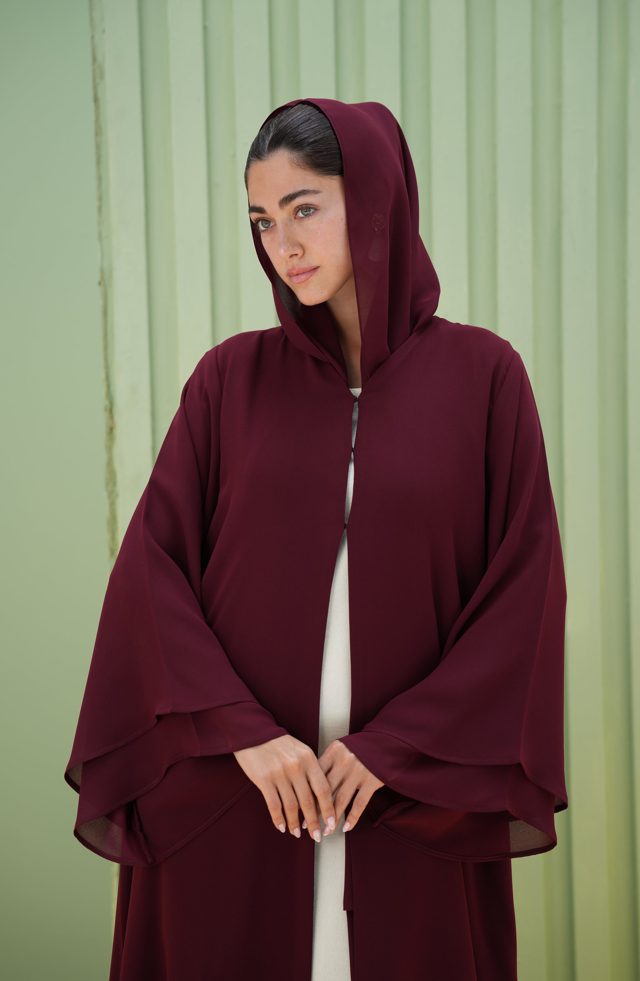 Double royal chiffon abaya