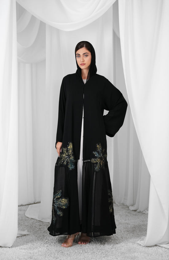 Nada +chiffon fabric  Lace style + handwork beads
