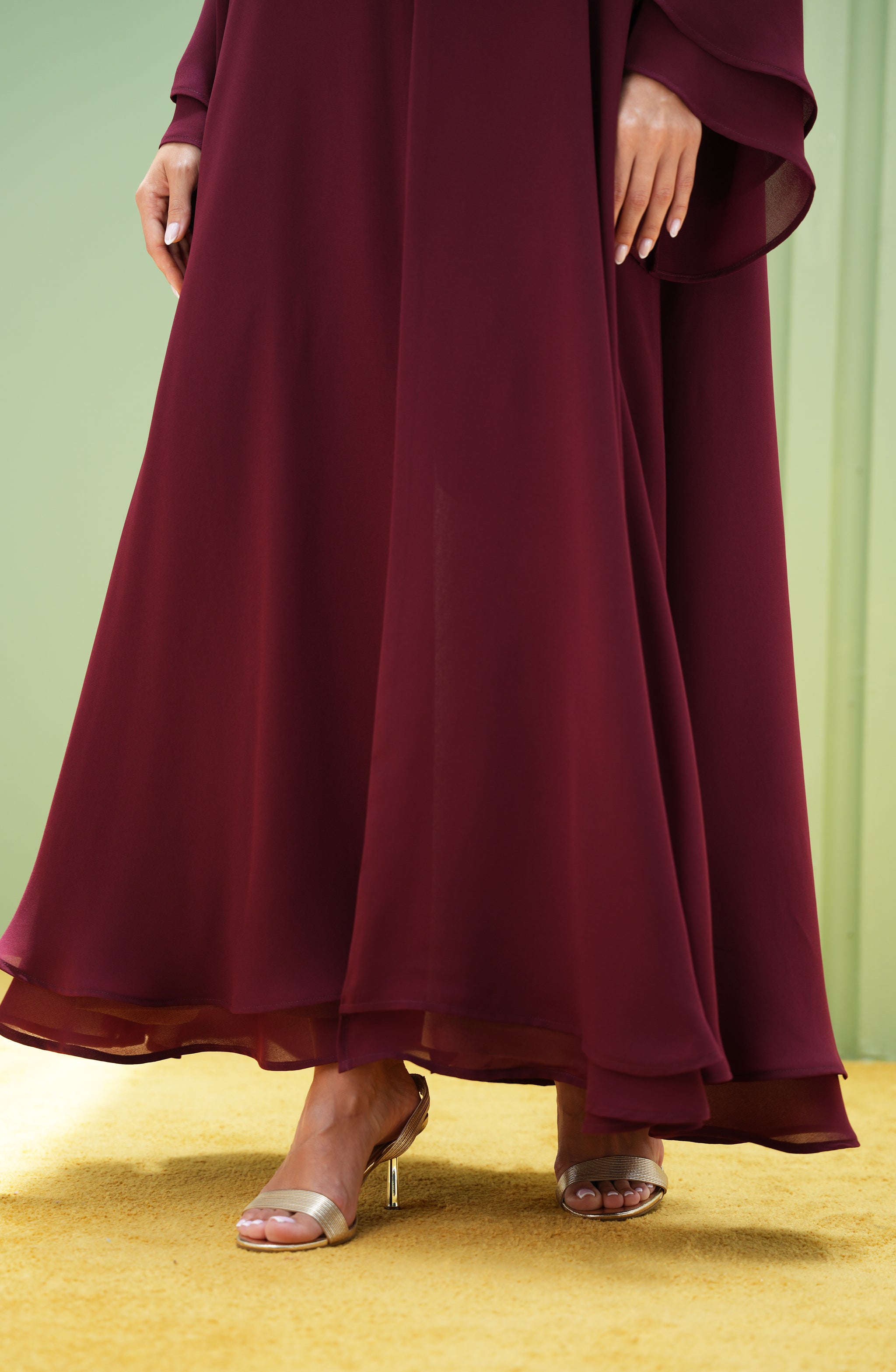 Double royal chiffon abaya