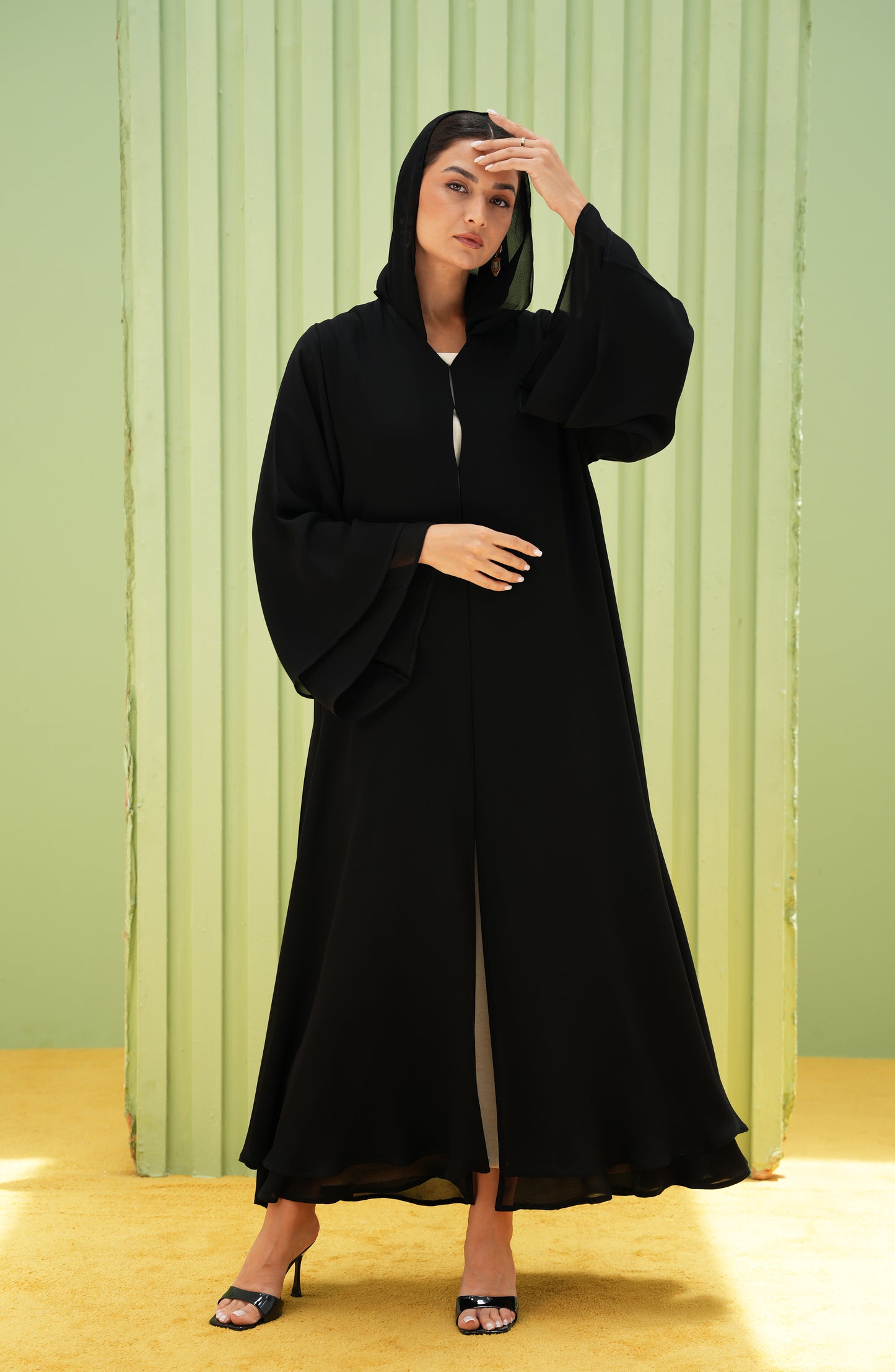 Double royal chiffon abaya