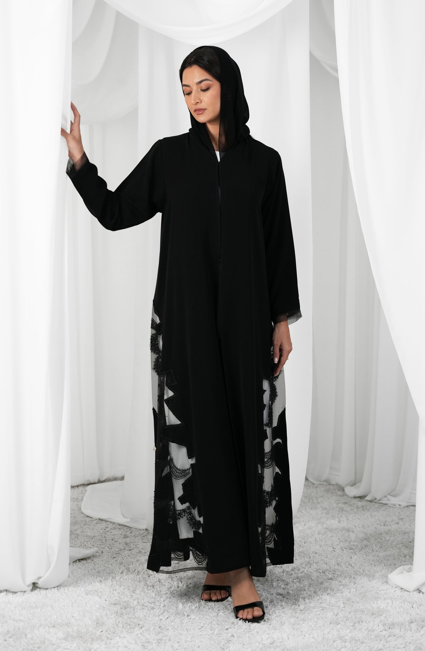 Nada fabric with Toor, lace and handwoork