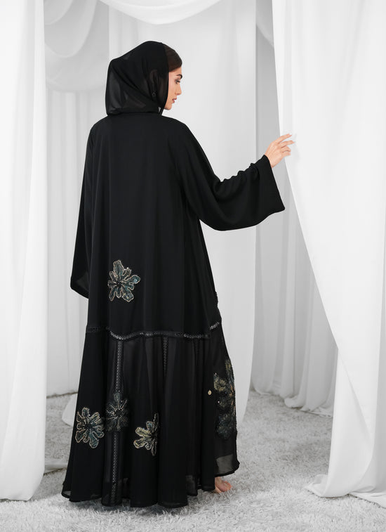 Nada +chiffon fabric  Lace style + handwork beads