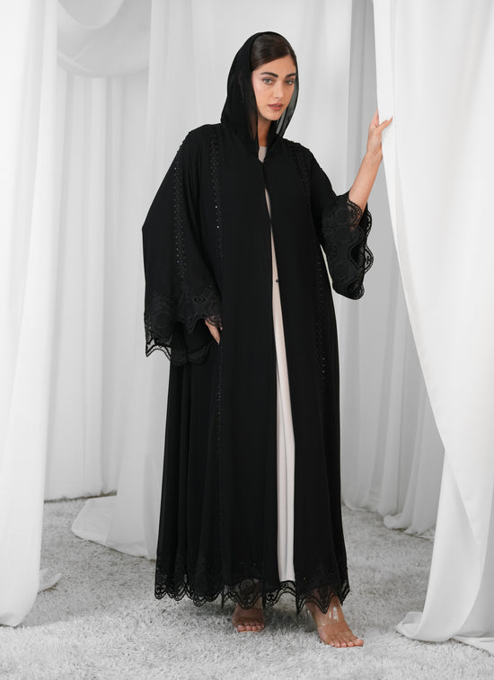 Double chiffon  Lace style and handwork beads  Klosh cutting