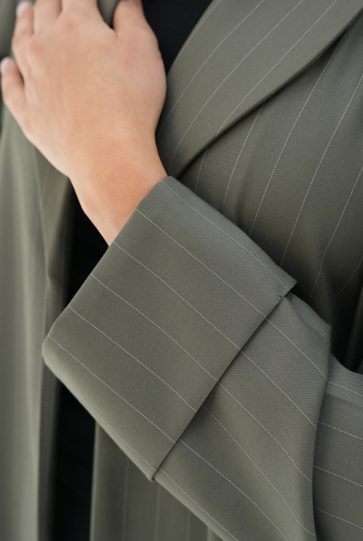 Striped Taff Crepe Fabric