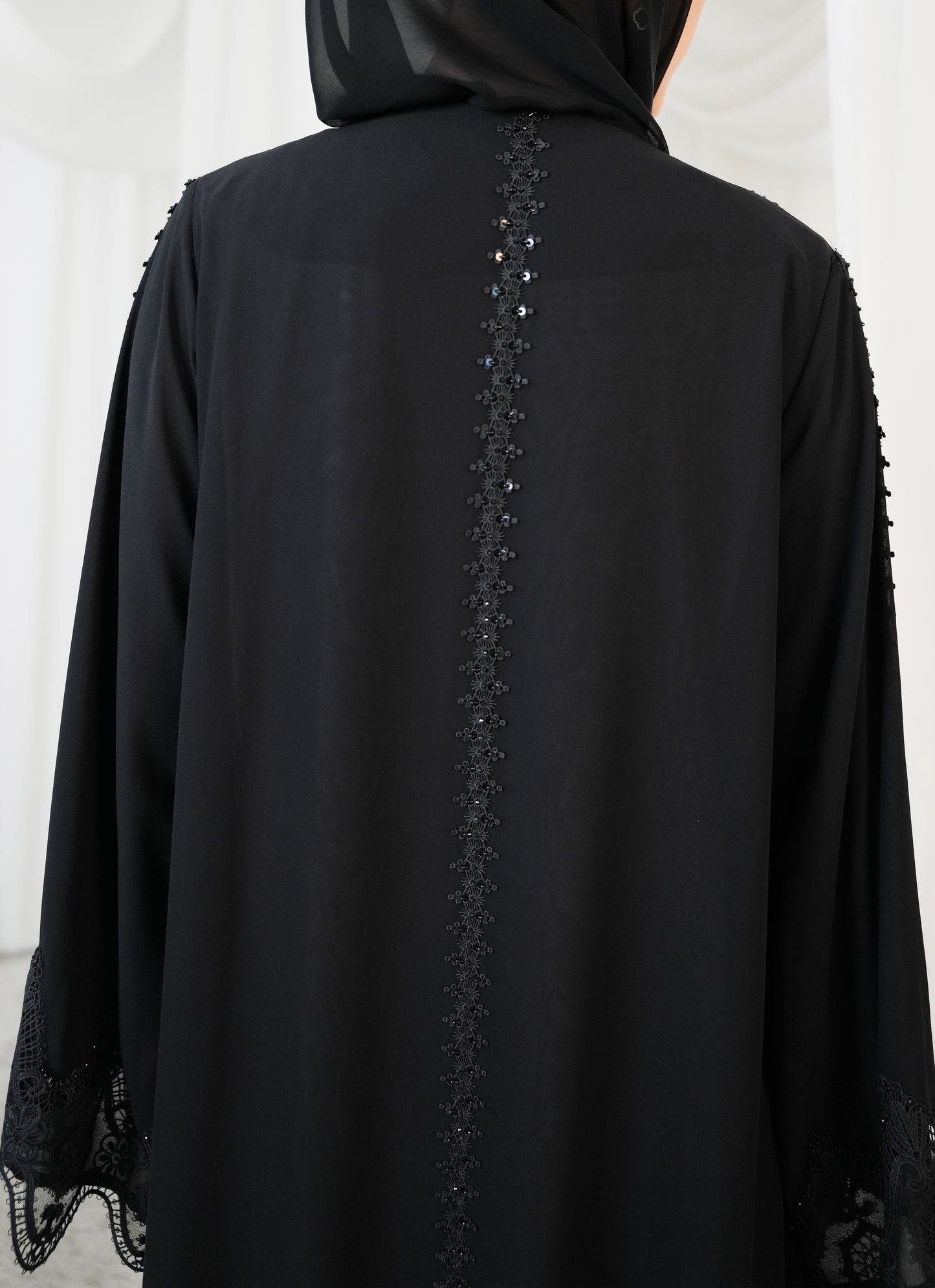Double chiffon  Lace style and handwork beads  Klosh cutting