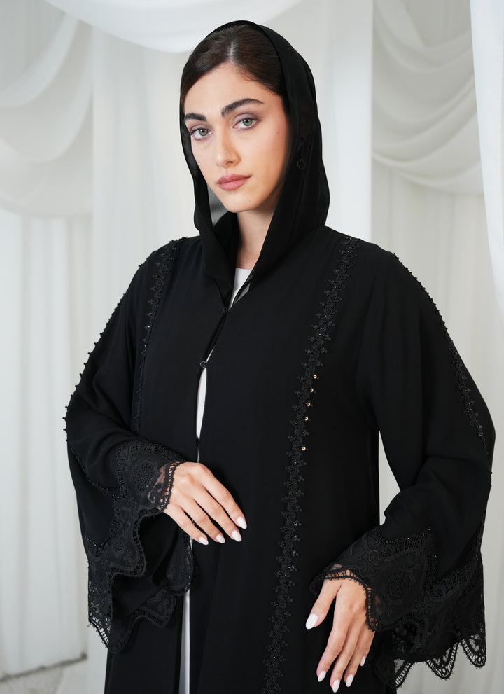 Double chiffon  Lace style and handwork beads  Klosh cutting