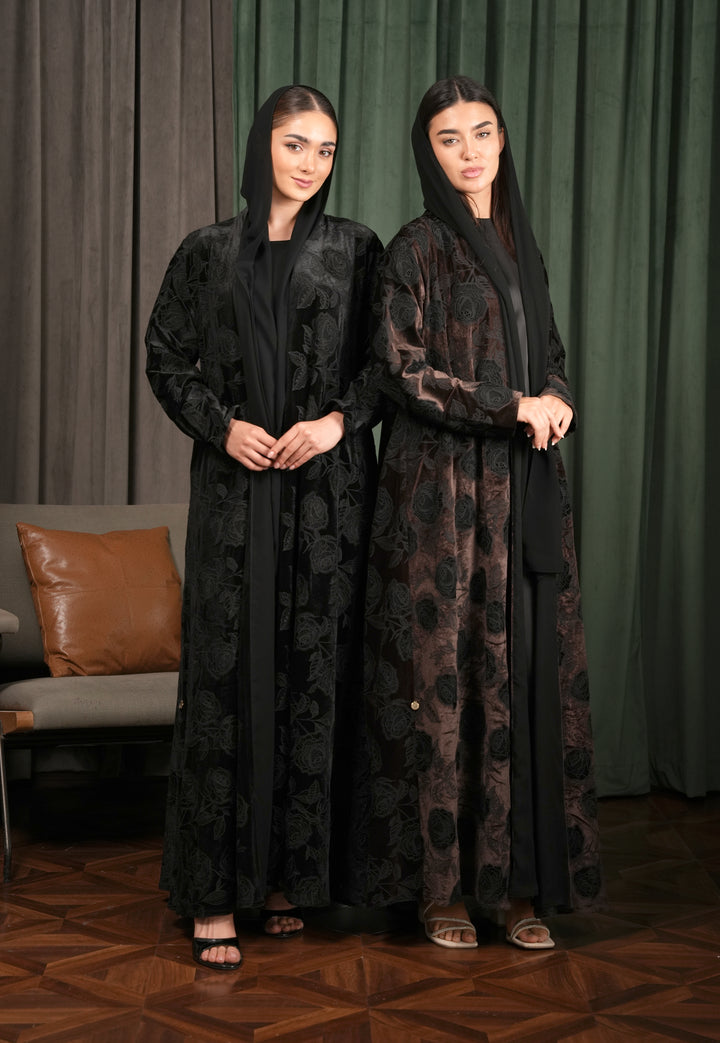 Velvet Embroidered with Lace